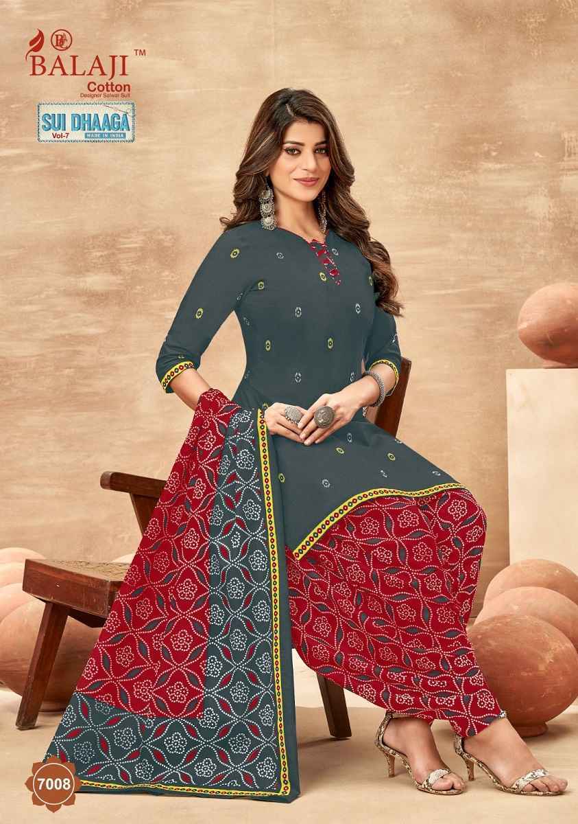 Balaji Sui Dhaga Vol 7 Cotton Dress Material 12 pcs Catalogue