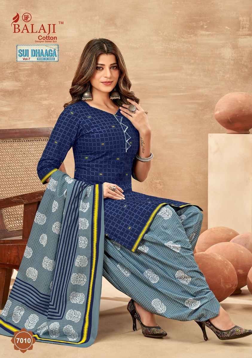 Balaji Sui Dhaga Vol 7 Cotton Dress Material 12 pcs Catalogue