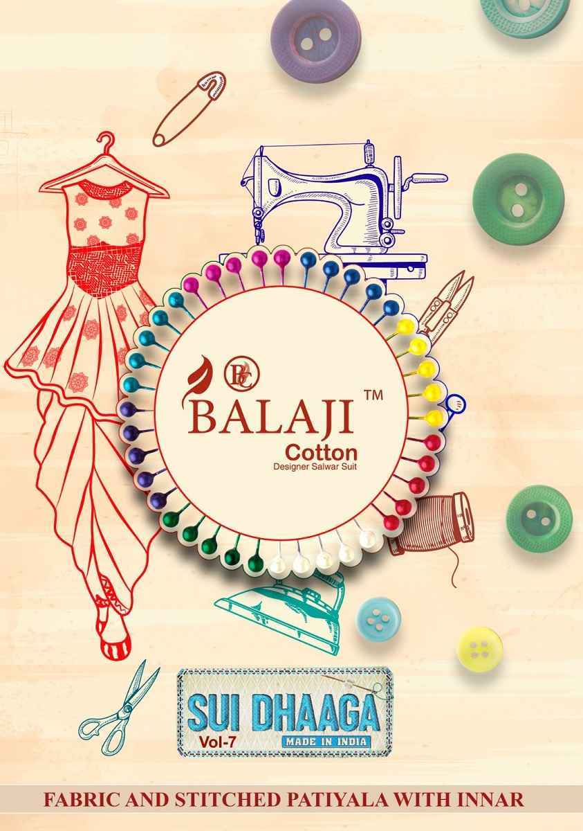 Balaji Sui Dhaga Vol 7 Cotton Dress Material 12 pcs Catalogue