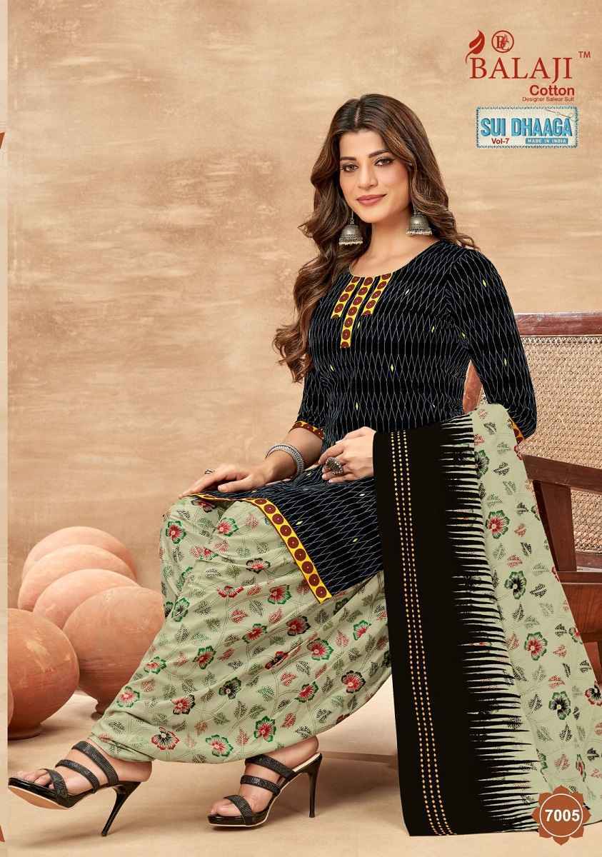 Balaji Sui Dhaga Vol 7 Cotton Dress Material 12 pcs Catalogue