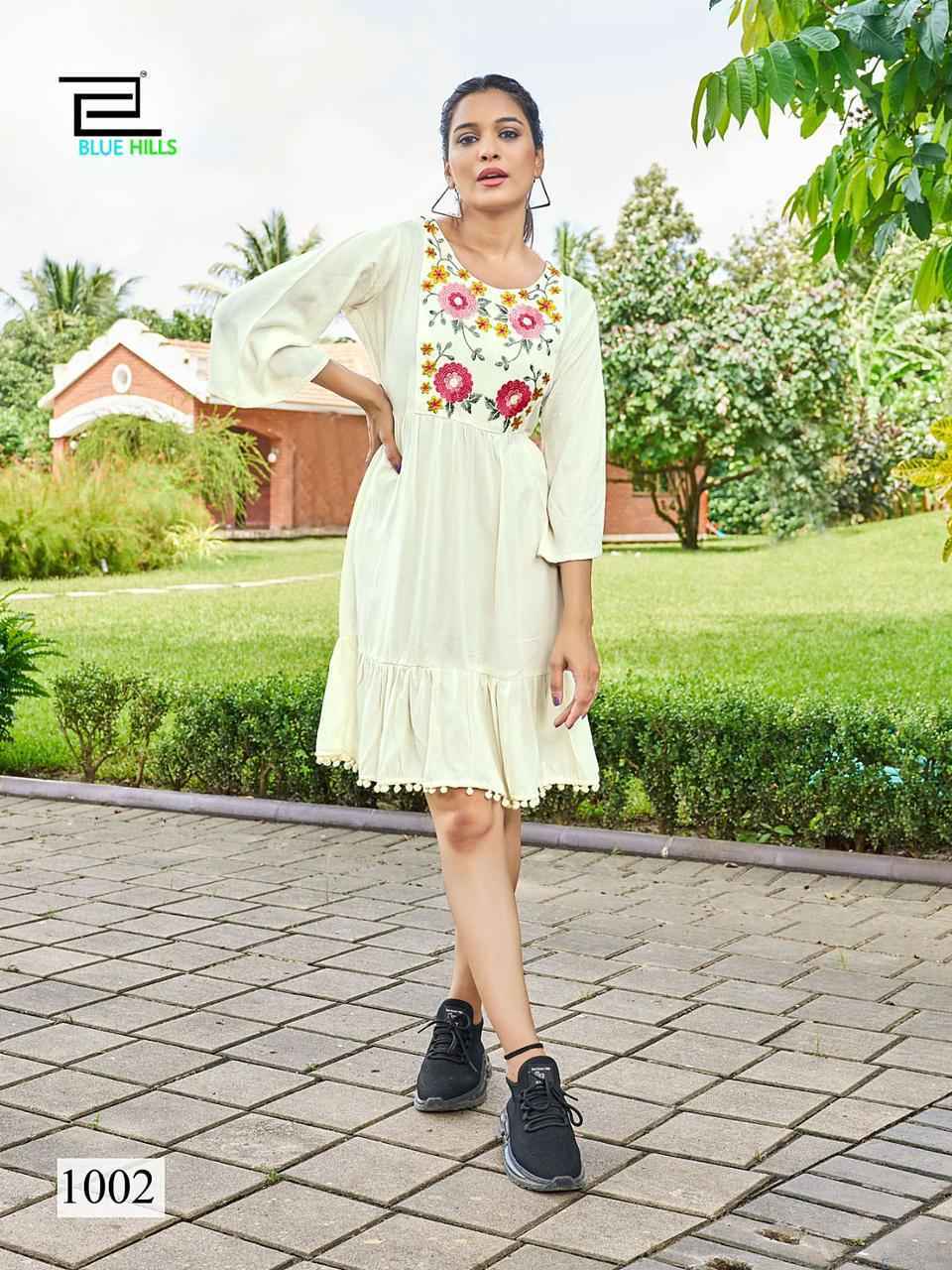 Blue Hills Kiara Rayon Tunic Kurti 7 pcs Catalogue