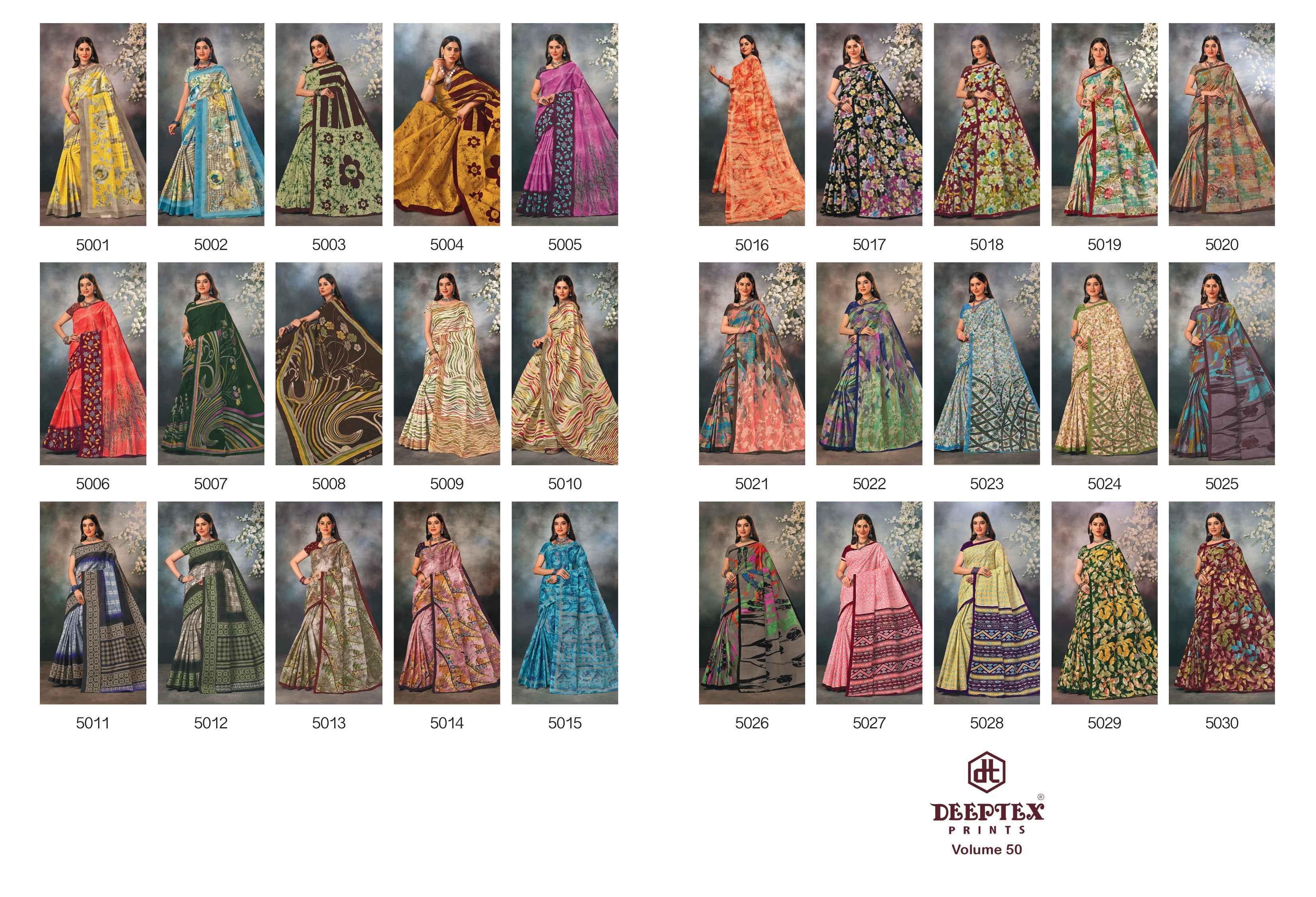 Deeptex Mother India Volume-50 Pure Cotton Saree