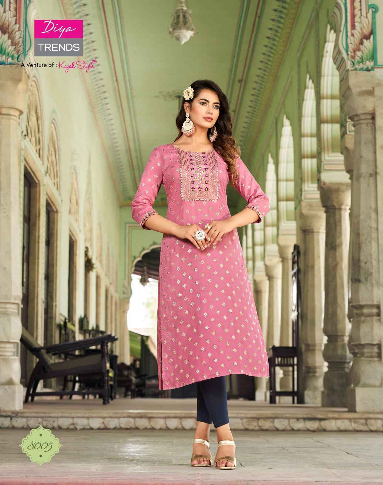 Diya Trends Victoria Vol-8 Rayon Kurti Catalog Wholesale Supplier surat