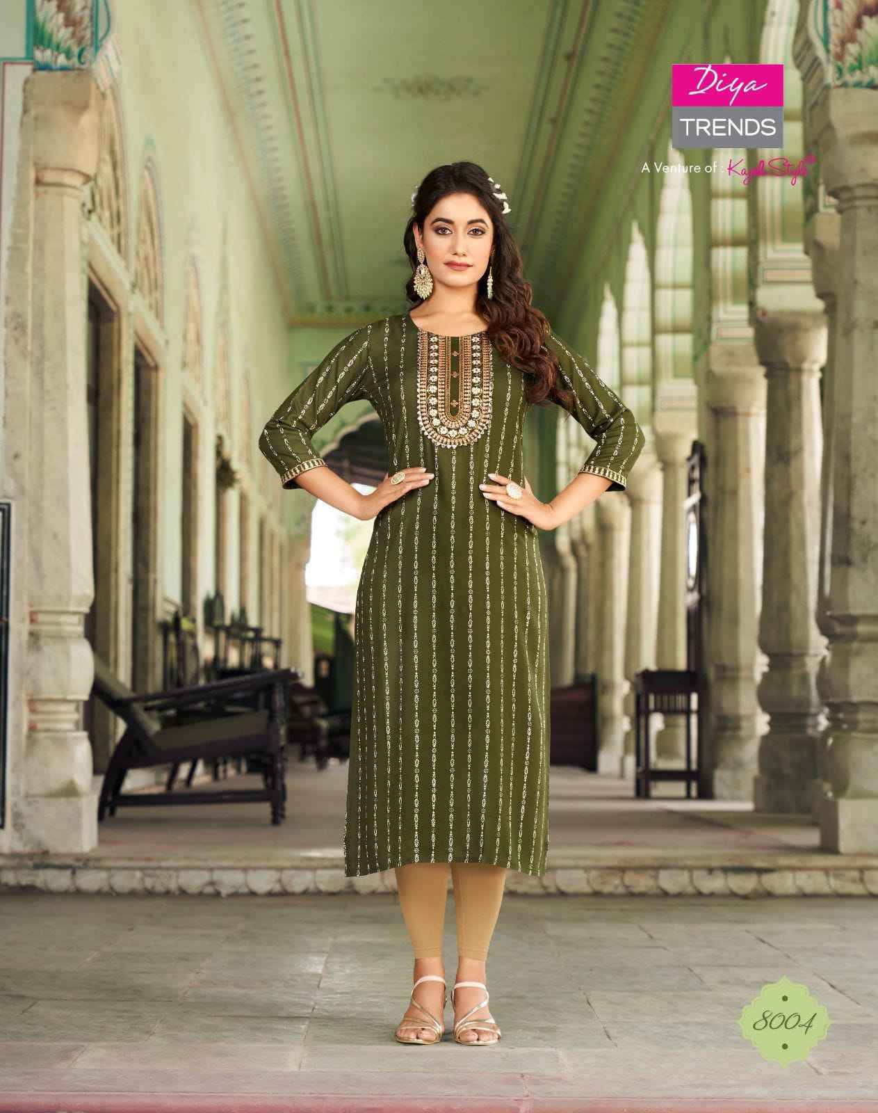 Diya Trends Victoria Vol-8 Rayon Kurti Catalog Wholesale Supplier surat