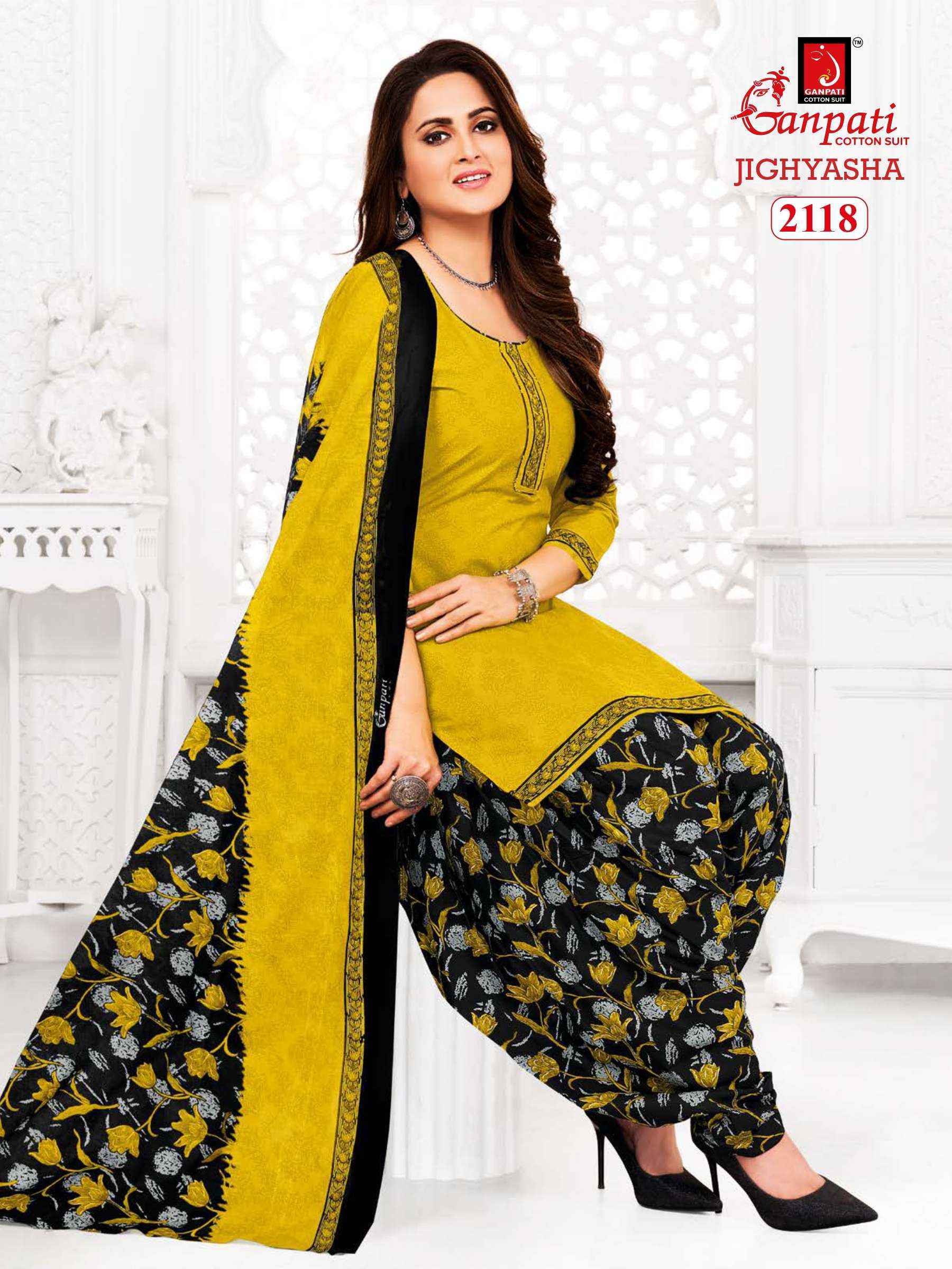 Ganpati Jighyasha Vol-21 Cotton Dress Material Wholesale Price Surat