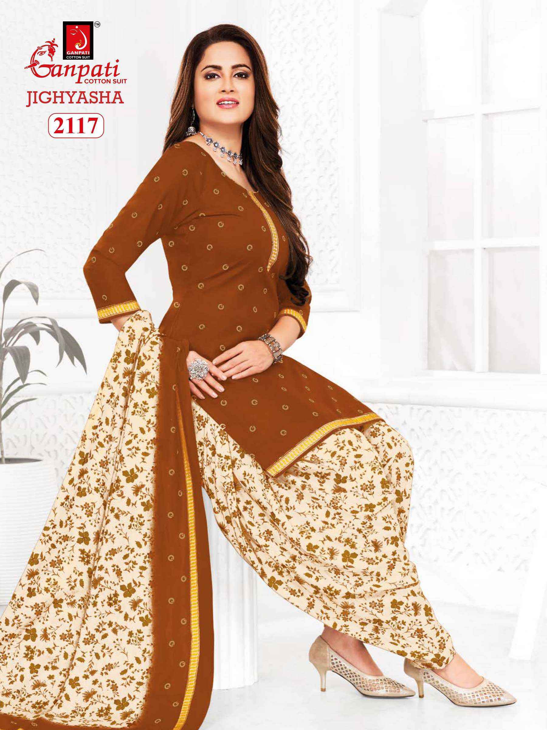 Ganpati Jighyasha Vol-21 Cotton Dress Material Wholesale Price Surat