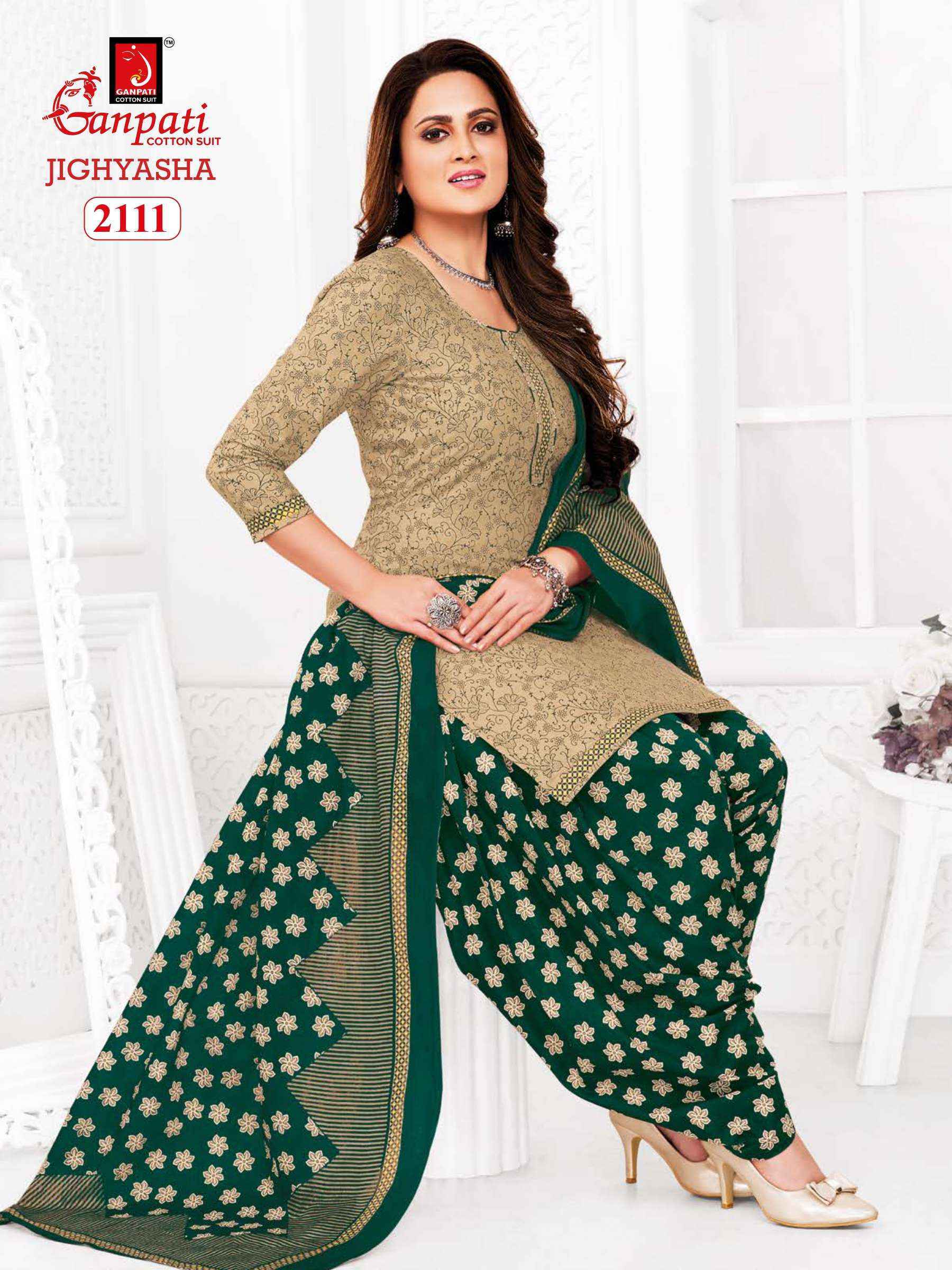 Ganpati Jighyasha Vol-21 Cotton Dress Material Wholesale Price Surat