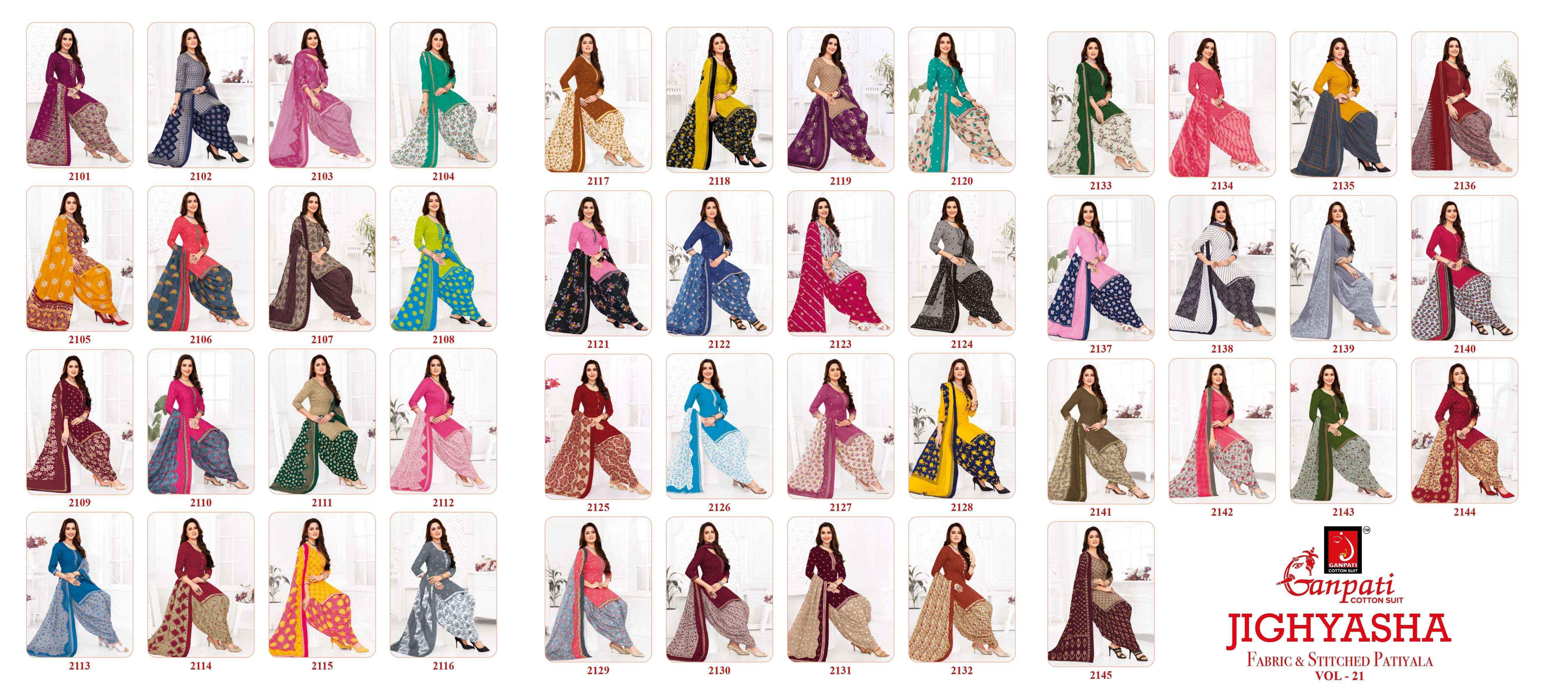 Ganpati Jighyasha Vol-21 Cotton Dress Material Wholesale Price Surat