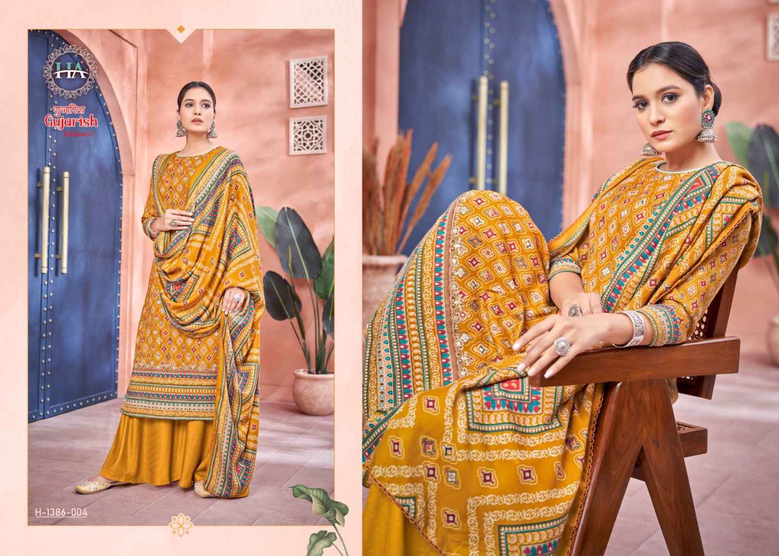 Harshit Fashion Hub Gujarish Vol 2 Pashmina Dress Material 8 pcs Catalogue