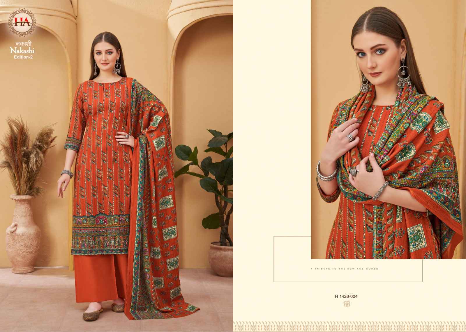 Harshit Fashion Hub Nakashi Vol 2 Pashmina Dress Material 8 pcs Catalogue