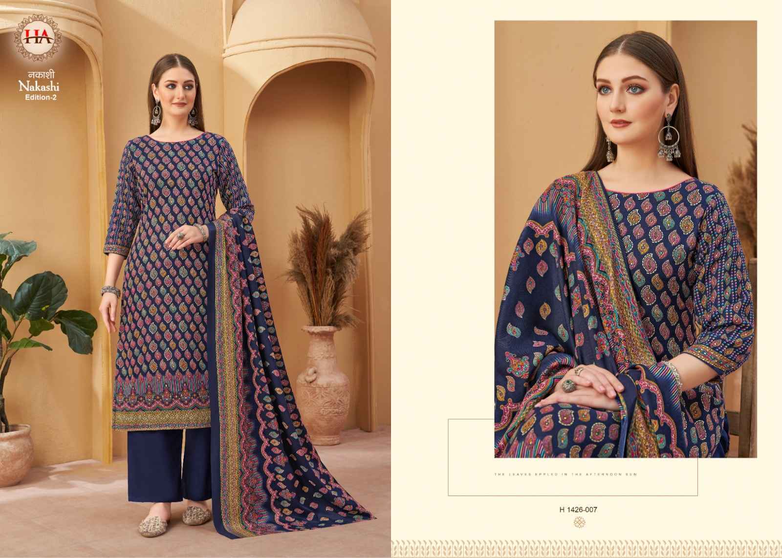 Harshit Fashion Hub Nakashi Vol 2 Pashmina Dress Material 8 pcs Catalogue