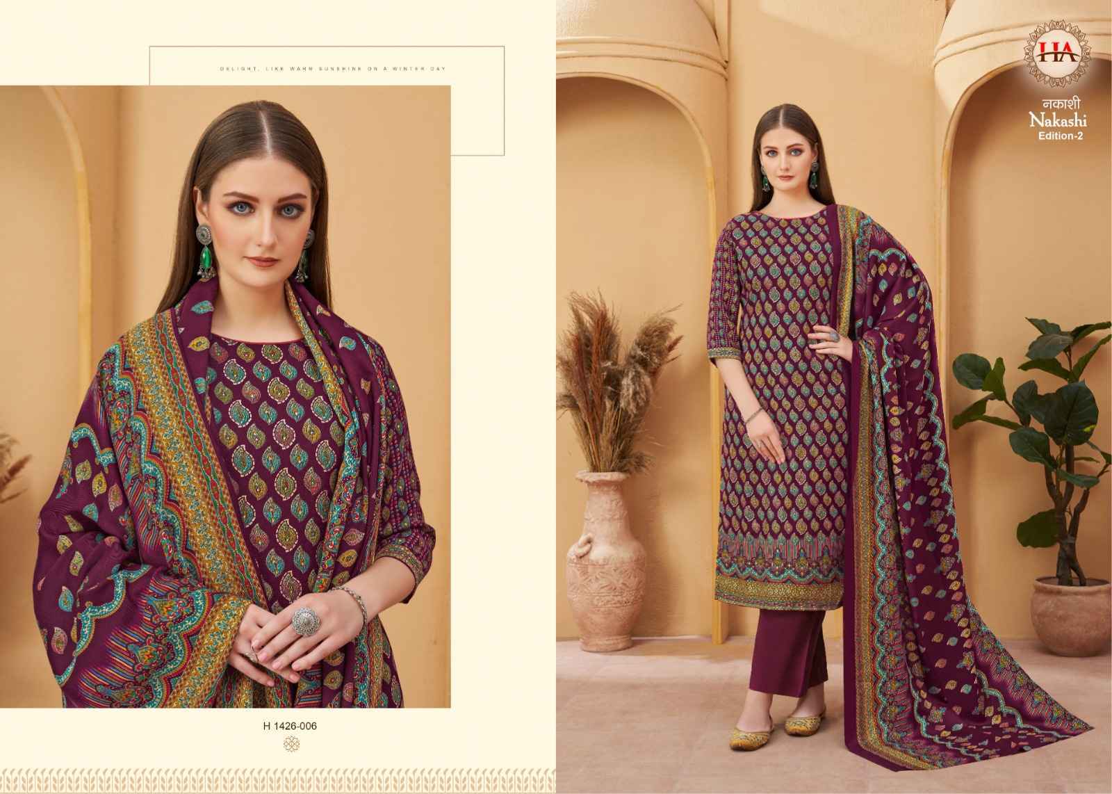 Harshit Fashion Hub Nakashi Vol 2 Pashmina Dress Material 8 pcs Catalogue