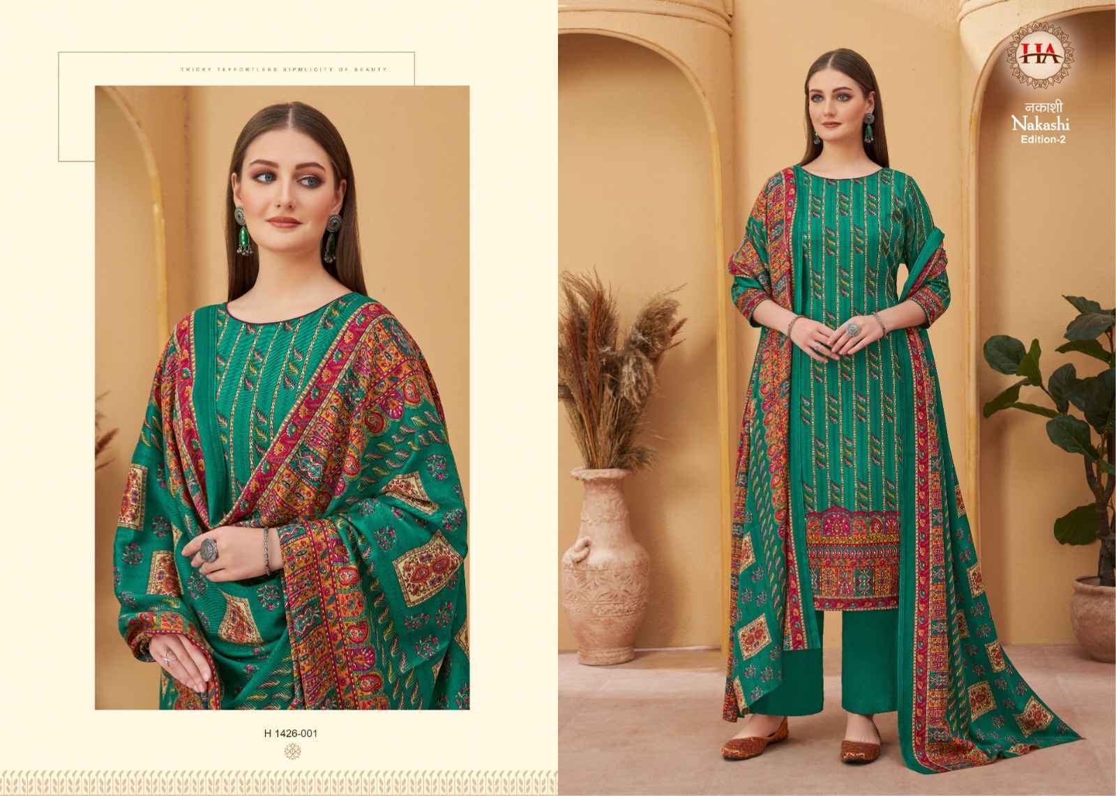 Harshit Fashion Hub Nakashi Vol 2 Pashmina Dress Material 8 pcs Catalogue