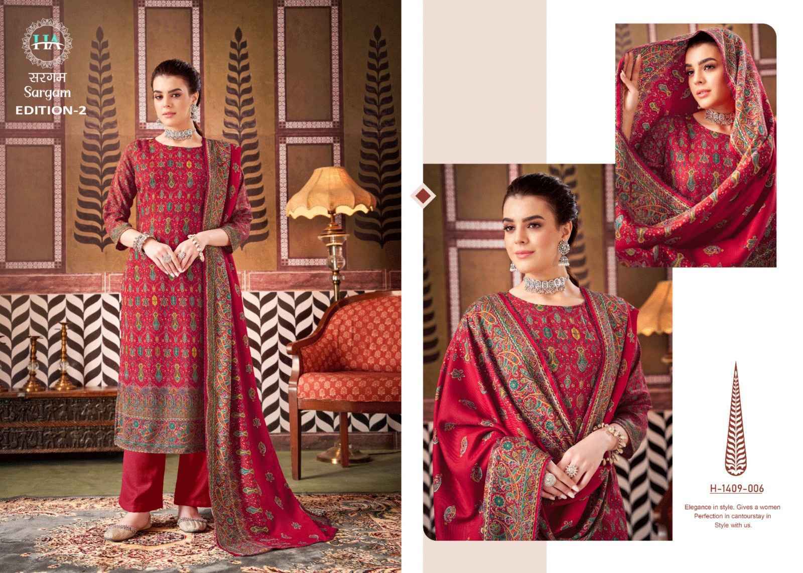 Harshit Fashion Hub Sargam Pashmina Dress Material 8 pcs Catalogue