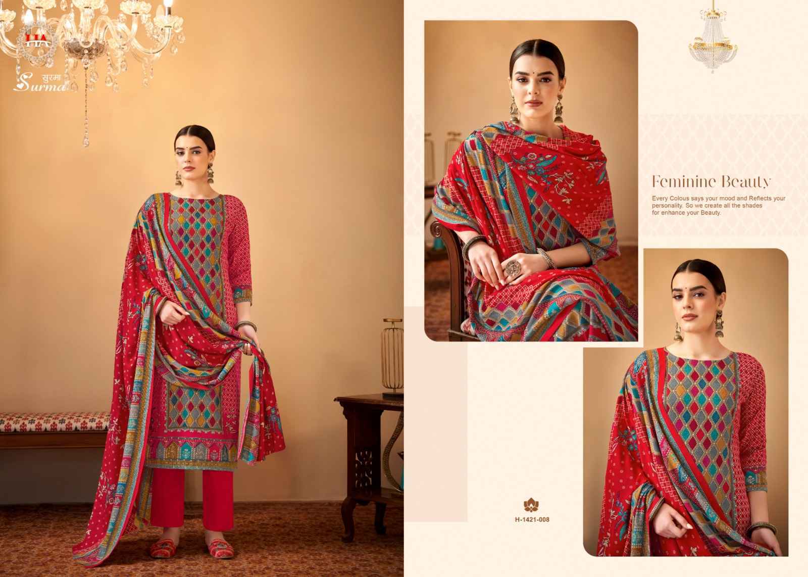 Harshit Fashion Hub Surma Pashmina Dress Material 8 pcs Catalogue