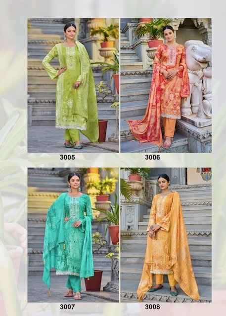 Hermitage Aza Vol 3 Cotton Dress Material 8 pcs Catalogue