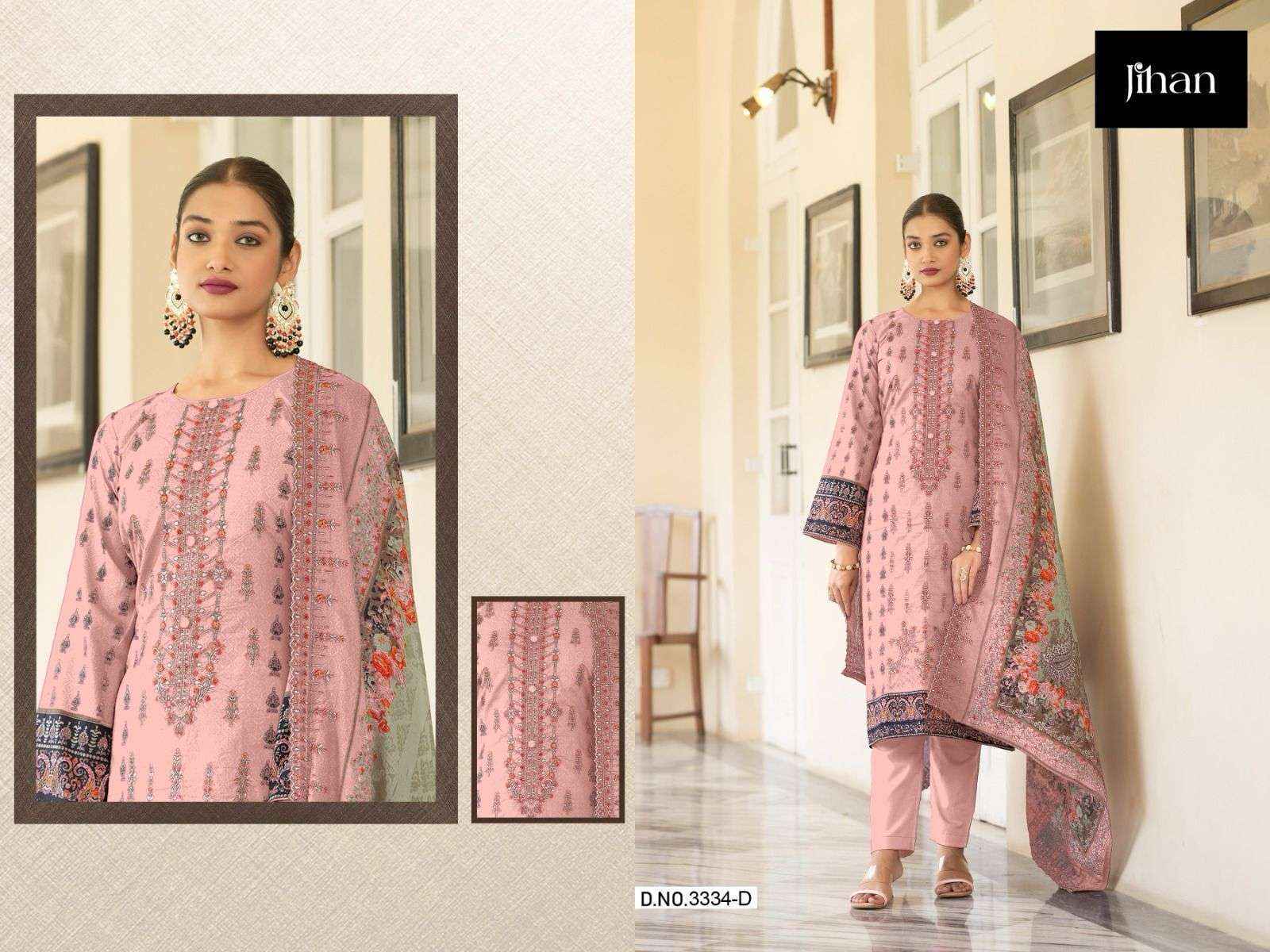 Jihan Bin Saeed Lawn Cotton Dress Material At Wholesale Bulk Price