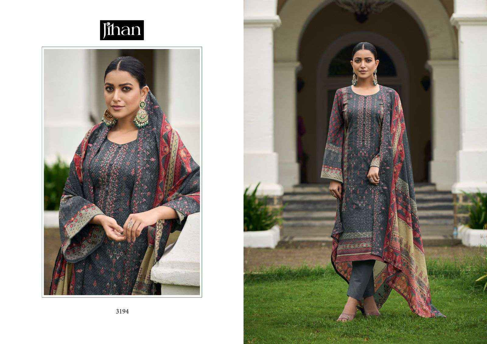 Jihan Bin Saeed Vol 6 Lawn Cotton Dress Material wholesale Online Price