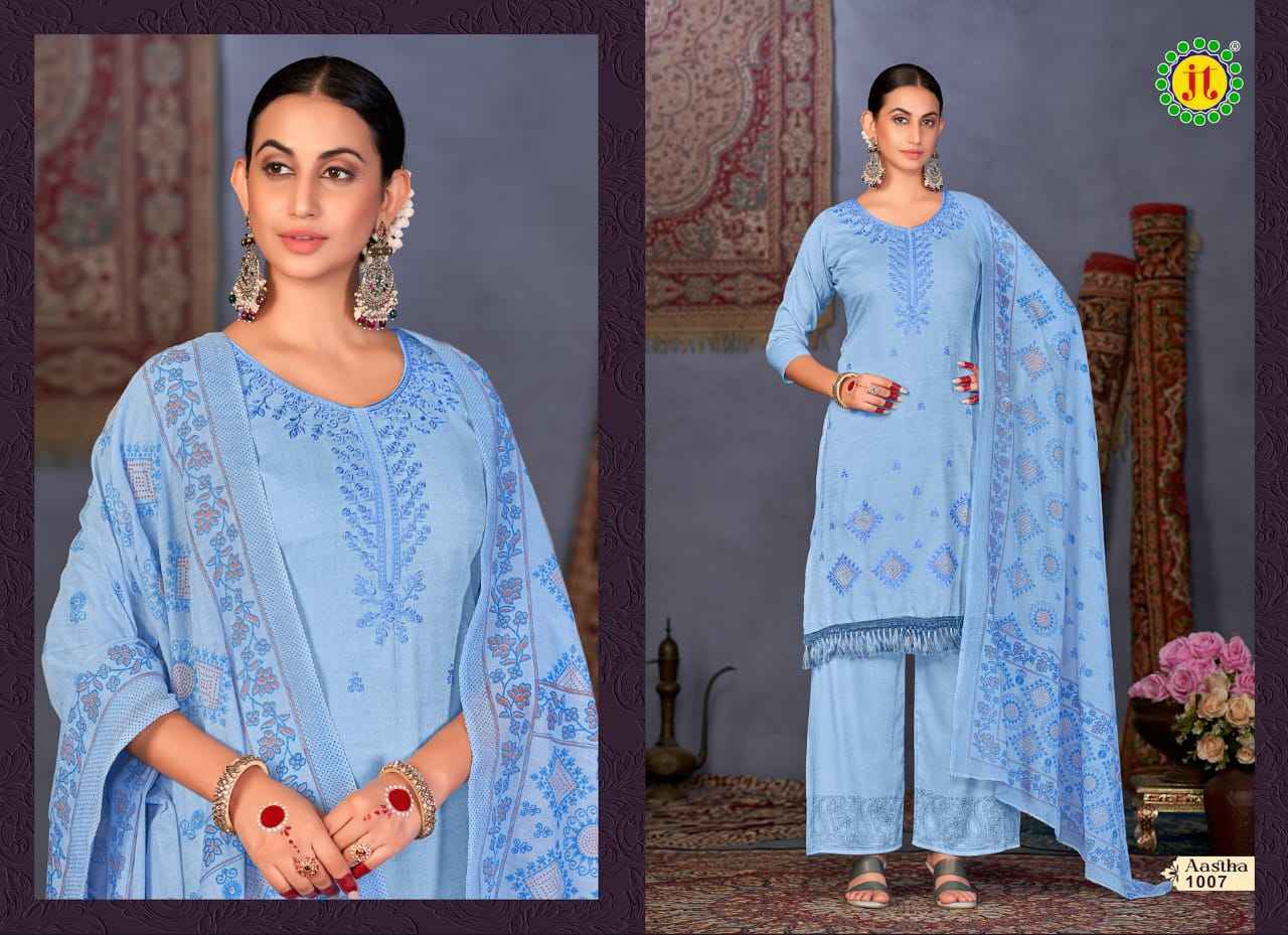 Jt Aastha Cotton Dress Material 8 pcs Catalogue