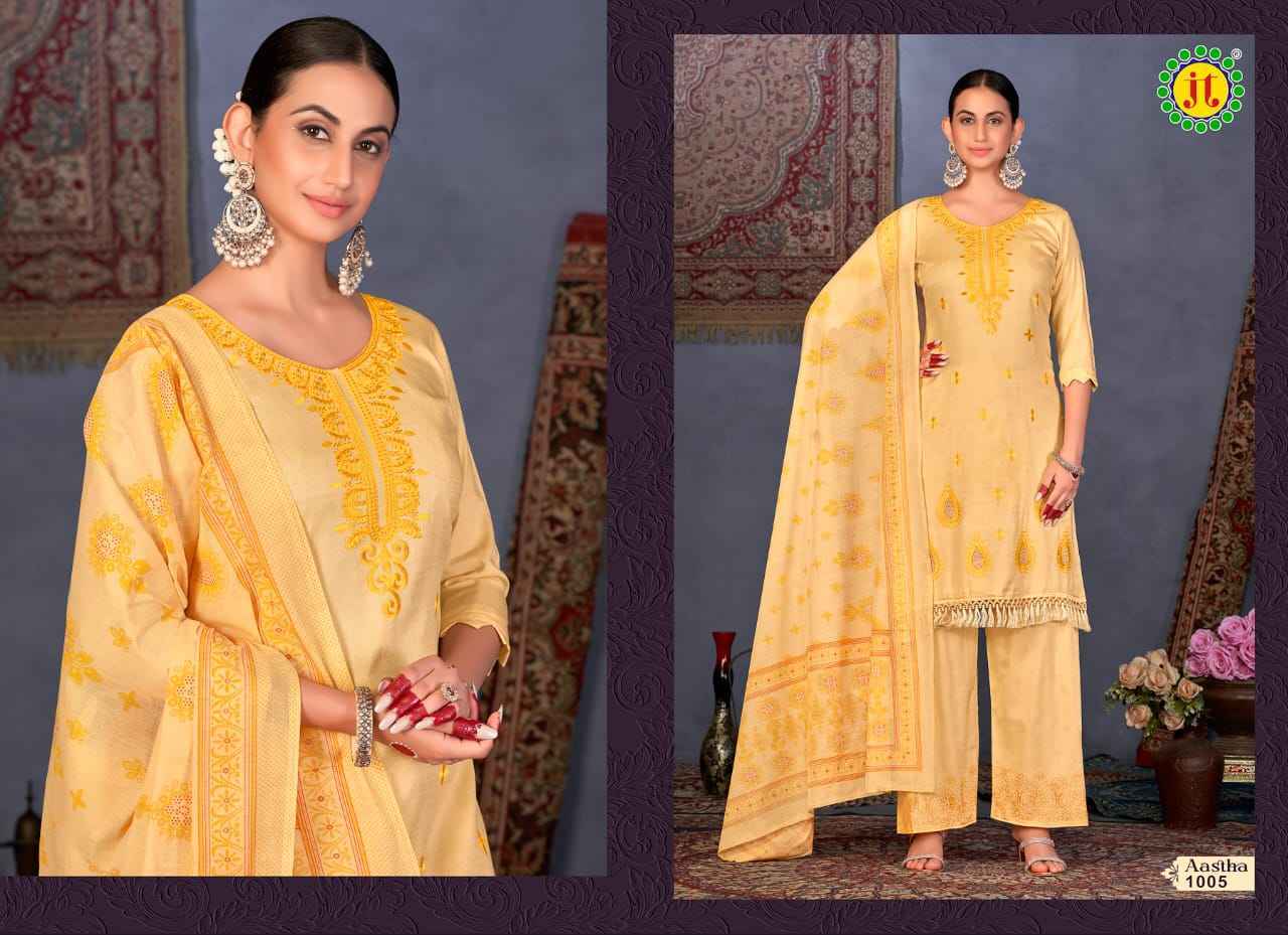 Jt Aastha Cotton Dress Material 8 pcs Catalogue