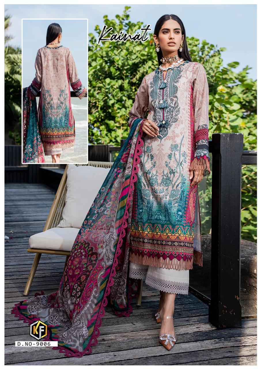 Keval Fab Kainat Vol 9 Lawn Cotton Dress Material 6 pcs 