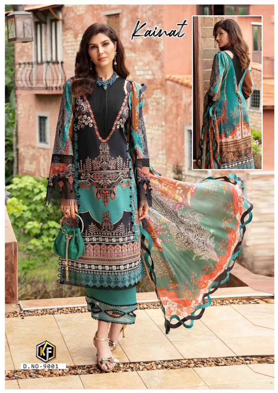 Keval Fab Kainat Vol 9 Lawn Cotton Dress Material 6 pcs 