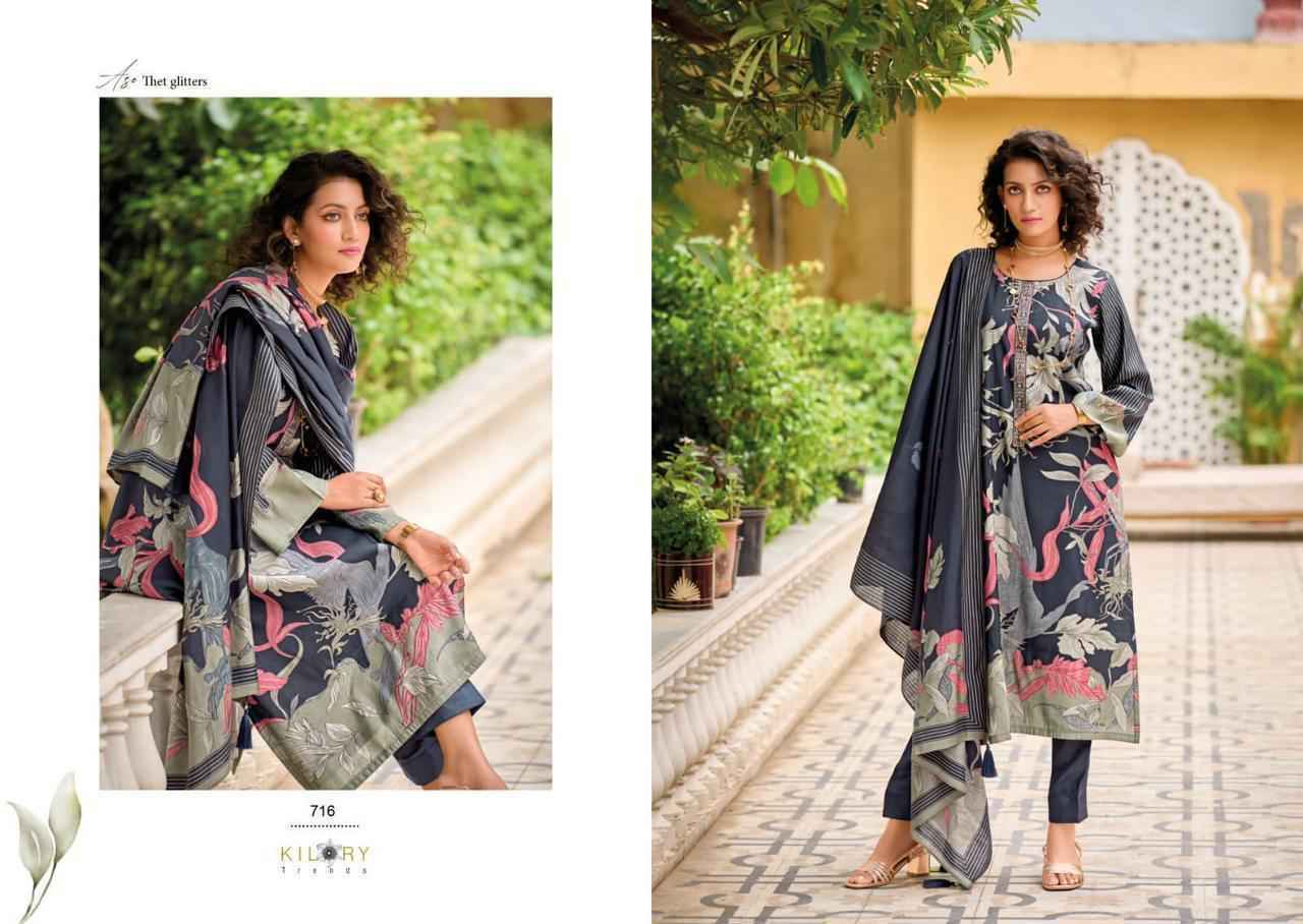 Kilory Trendz Zara Viscose Dress Material 6 pcs Catalogue