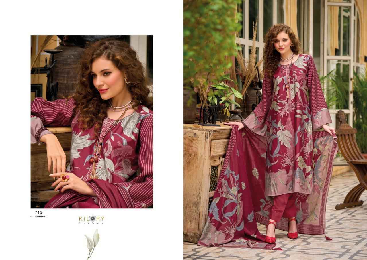 Kilory Trendz Zara Viscose Dress Material 6 pcs Catalogue