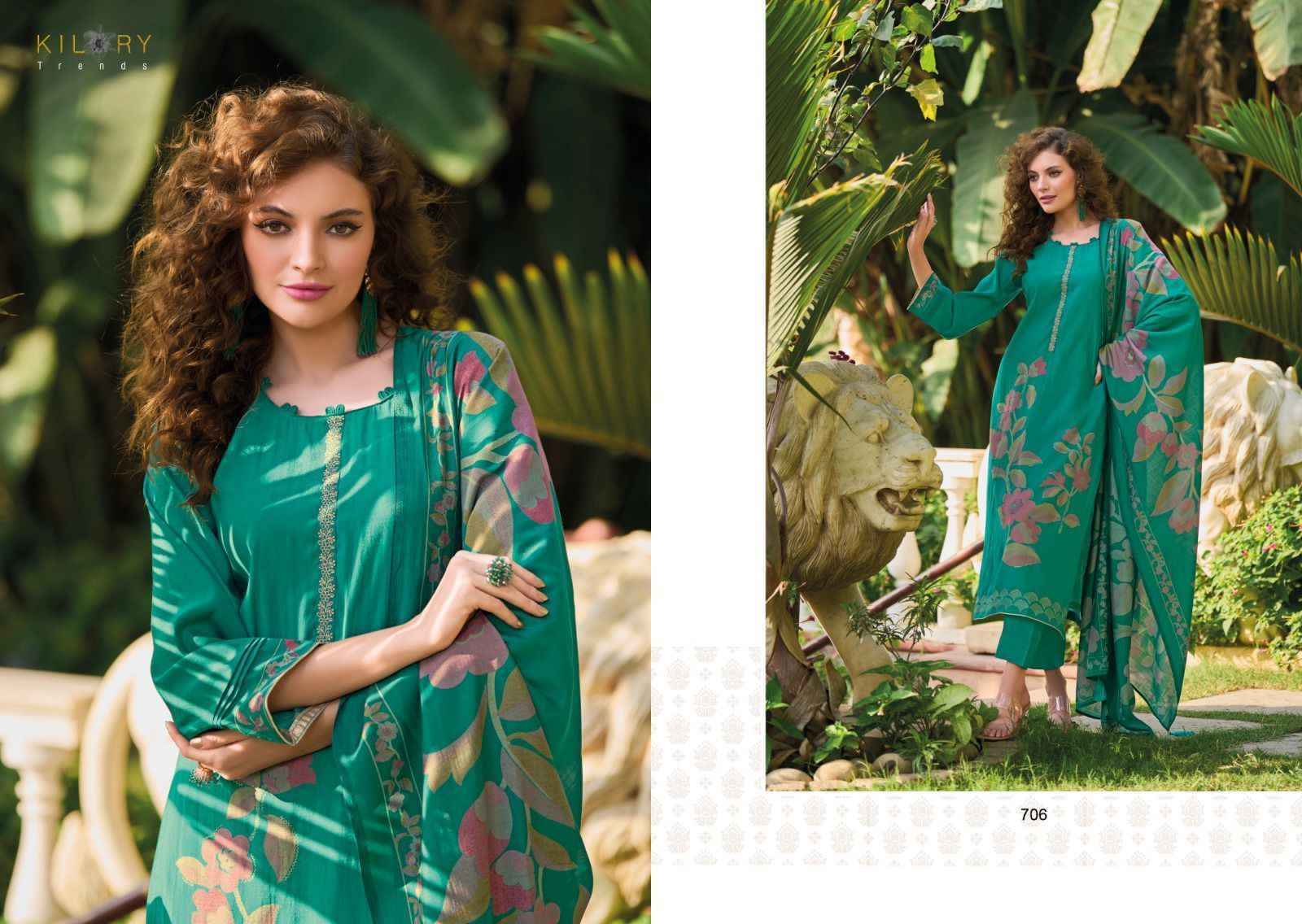 Kilory Trendz Zarina Vol 2 Viscose Dress Material 8 pcs Catalogue