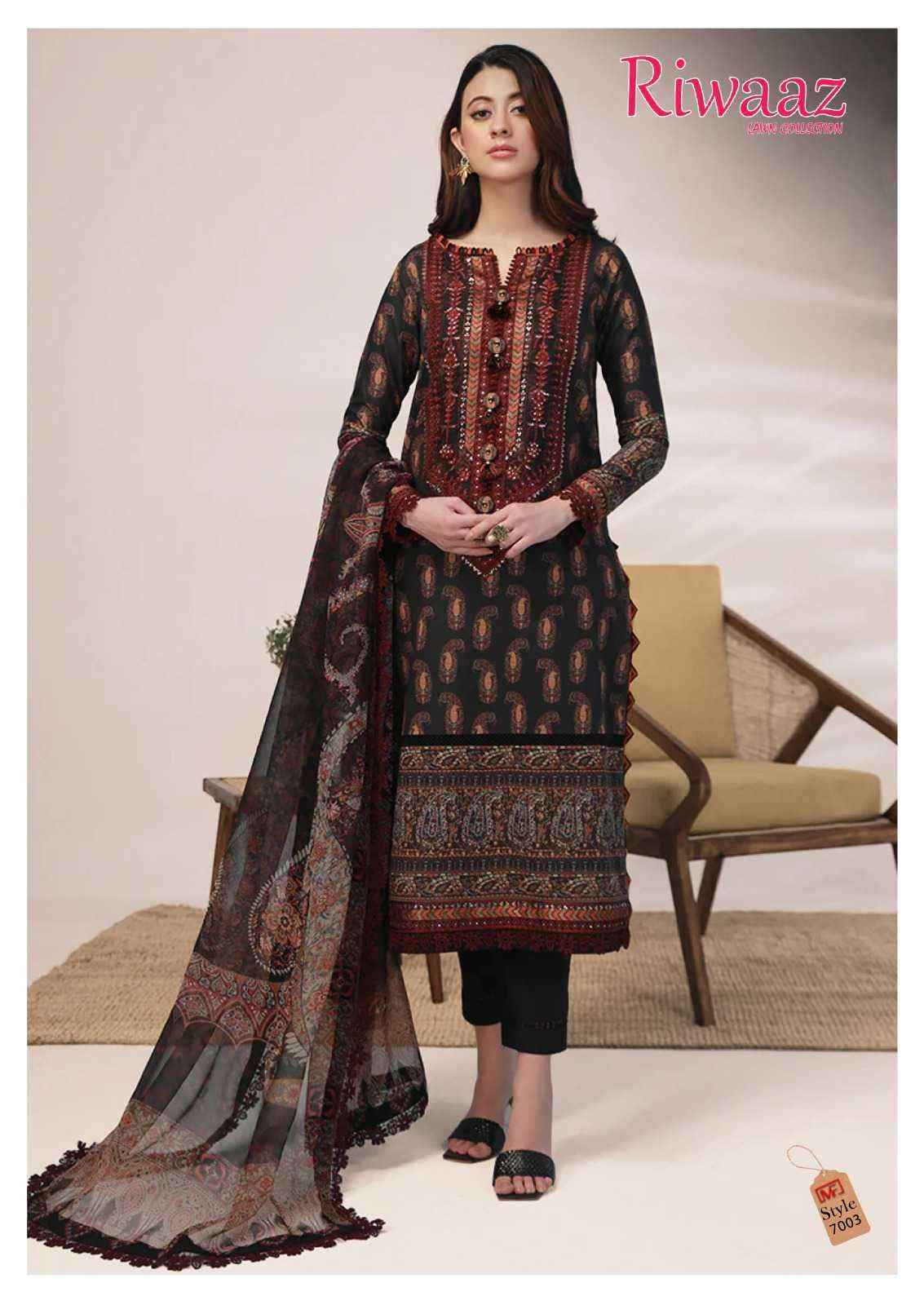 Madhav Fashion Riwaaz Vol 7 Lawn Cotton Dress Material 6 pcs