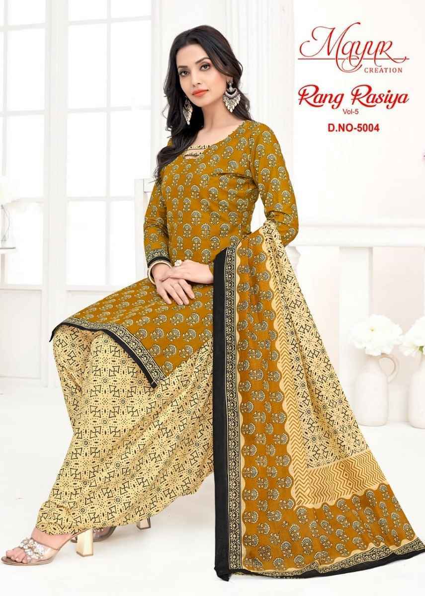 Mayur Creation Rang Rasiya Vol-5 Cotton Salwar Suits Wholesale Price