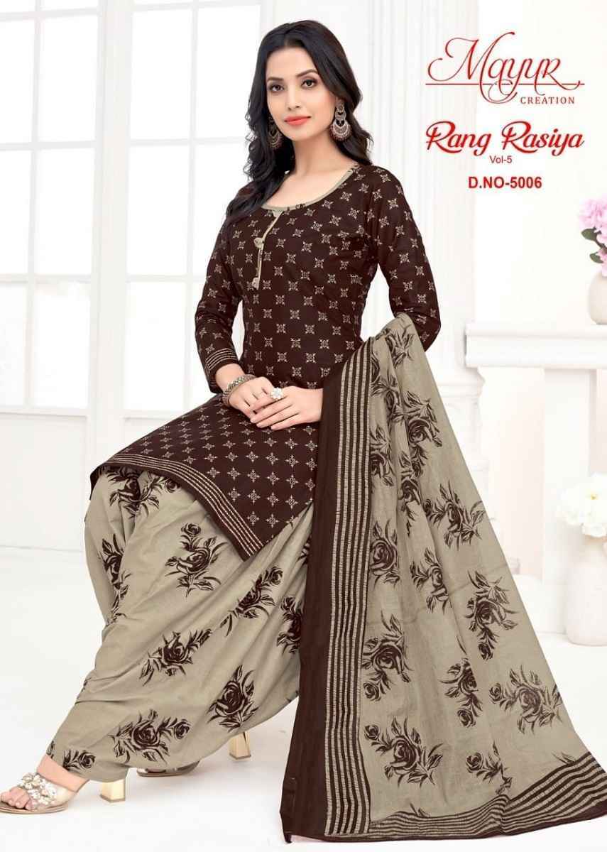Mayur Creation Rang Rasiya Vol-5 Cotton Salwar Suits Wholesale Price