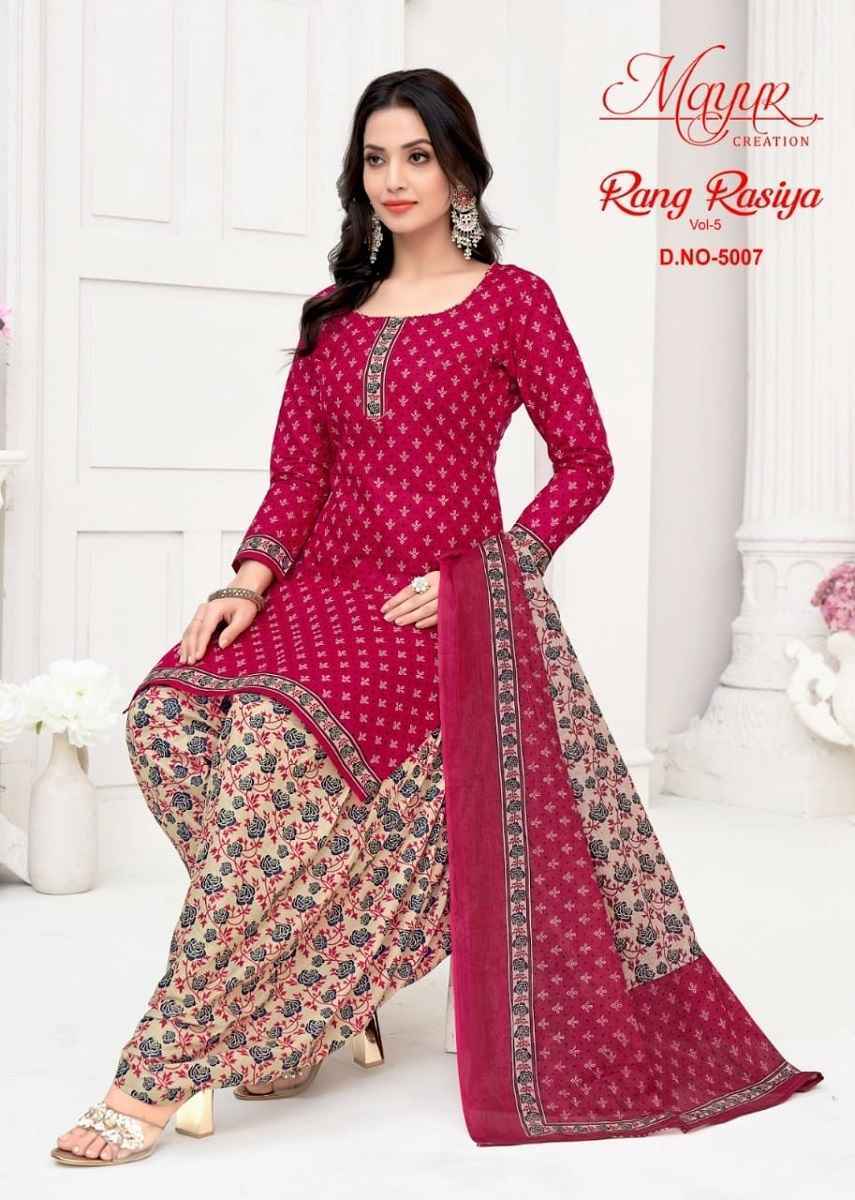 Mayur Creation Rang Rasiya Vol-5 Cotton Salwar Suits Wholesale Price