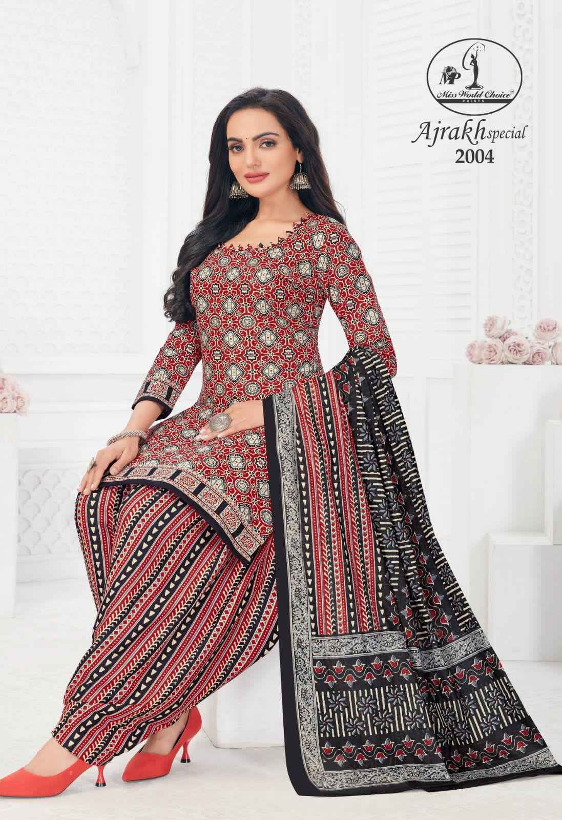 Miss World Choice Ajrakh Special Vol 2 Cotton Dress Material 10 pcs Catalogue