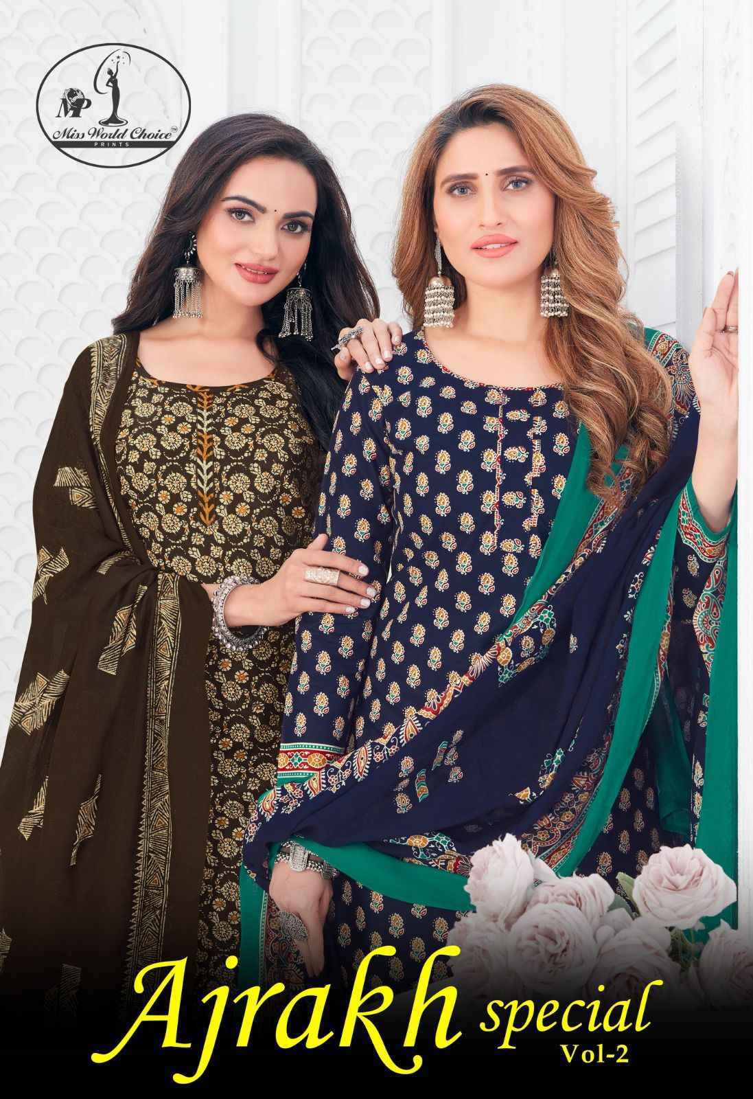 Miss World Choice Ajrakh Special Vol 2 Cotton Dress Material 10 pcs Catalogue