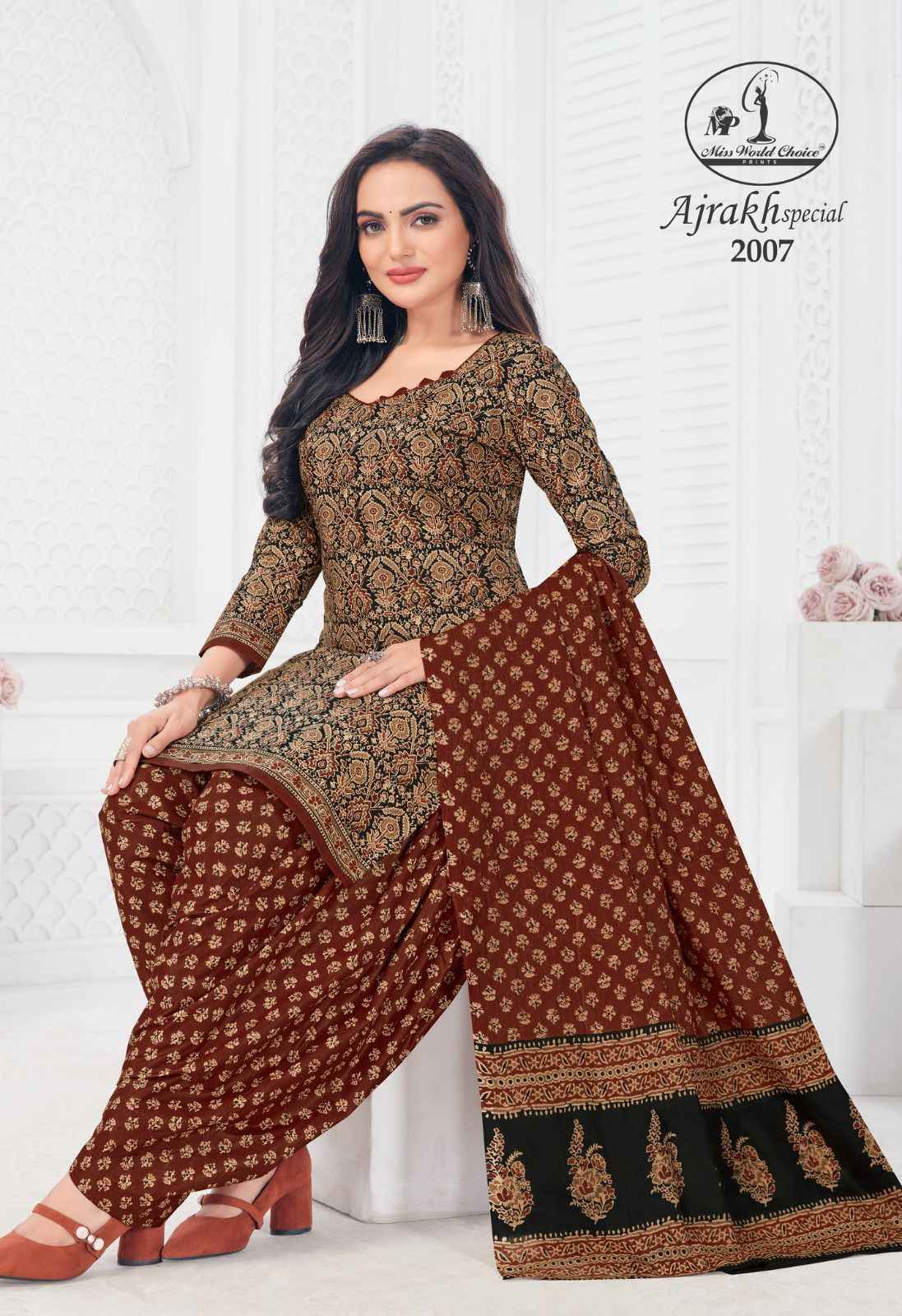 Miss World Choice Ajrakh Special Vol 2 Cotton Dress Material 10 pcs Catalogue