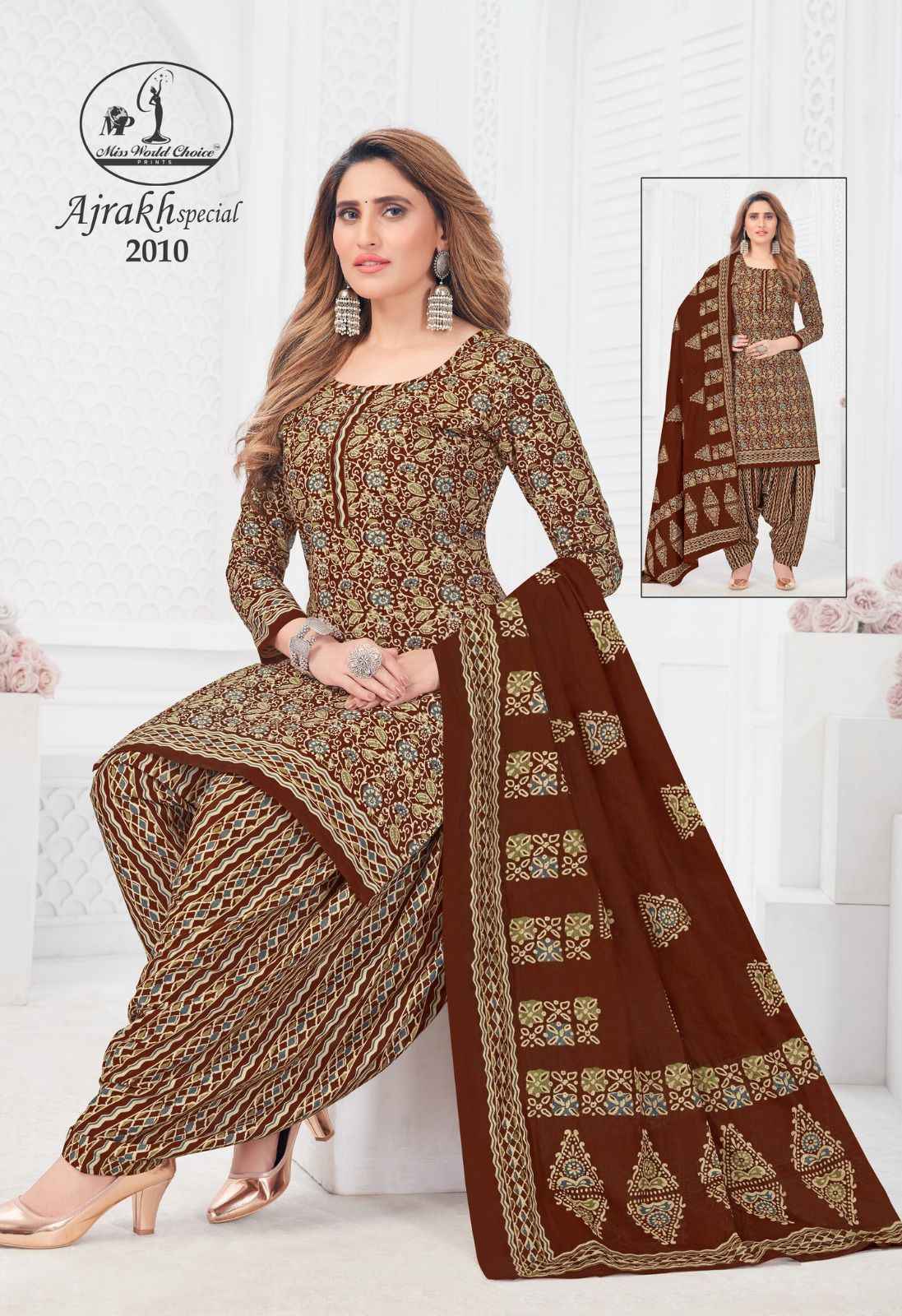 Miss World Choice Ajrakh Special Vol 2 Cotton Dress Material 10 pcs Catalogue