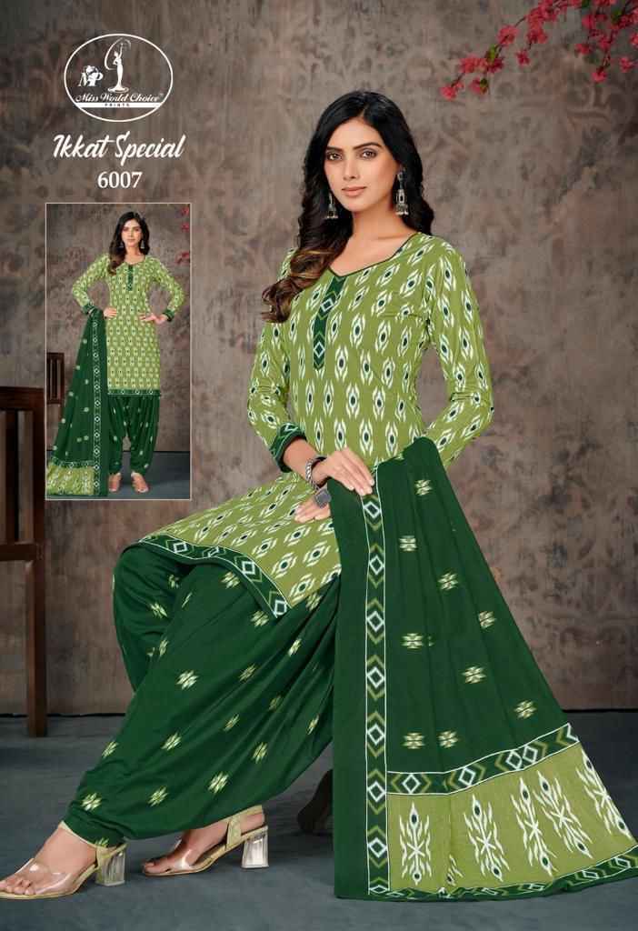 Miss World Ikkat Special Vol 6 Cotton Dress Material 10 pcs Catalogue