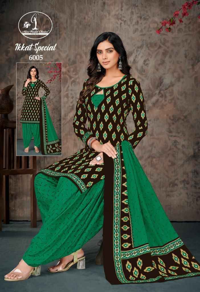 Miss World Ikkat Special Vol 6 Cotton Dress Material 10 pcs Catalogue