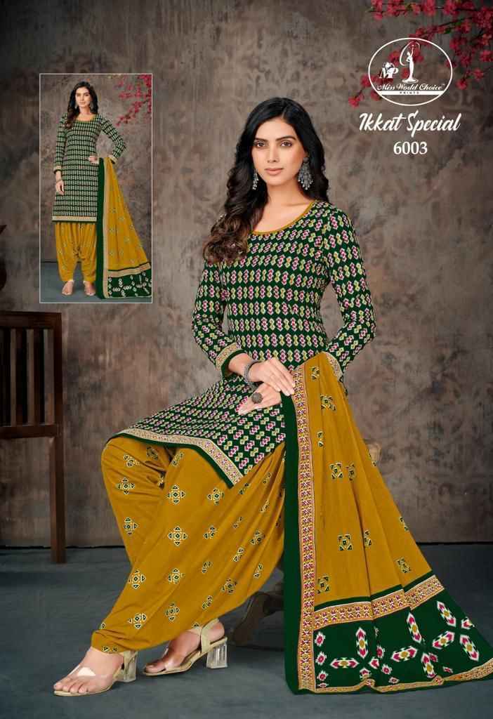 Miss World Ikkat Special Vol 6 Cotton Dress Material 10 pcs Catalogue