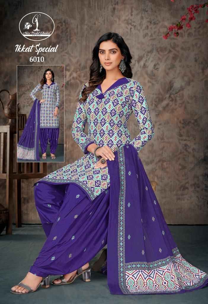 Miss World Ikkat Special Vol 6 Cotton Dress Material 10 pcs Catalogue