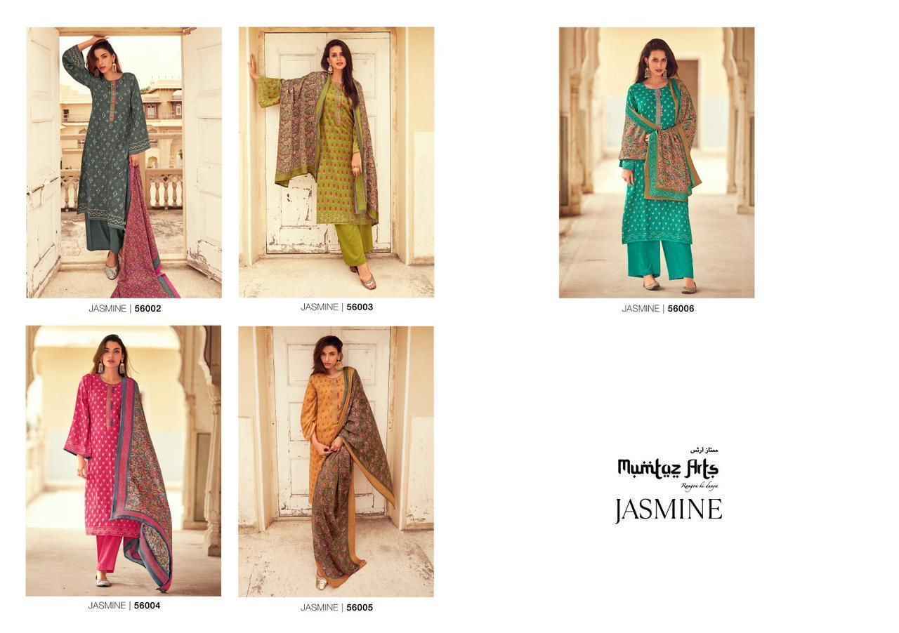 Mumtaz Arts Jasmine Pashmina Dress Material 5 pcs Catalogue