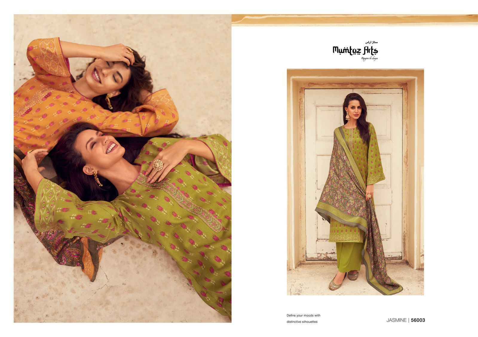 Mumtaz Arts Jasmine Pashmina Dress Material 5 pcs Catalogue