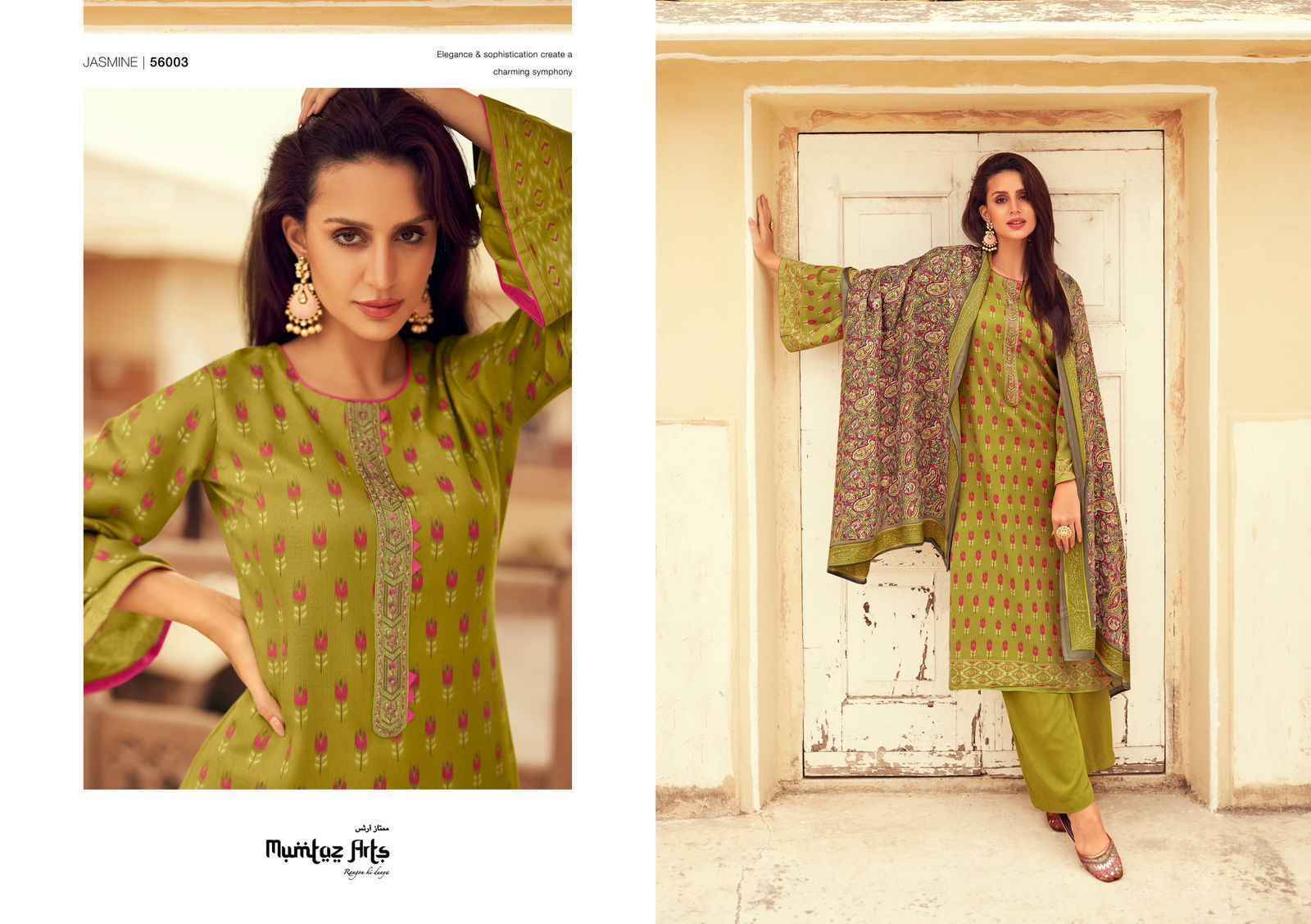 Mumtaz Arts Jasmine Pashmina Dress Material 5 pcs Catalogue