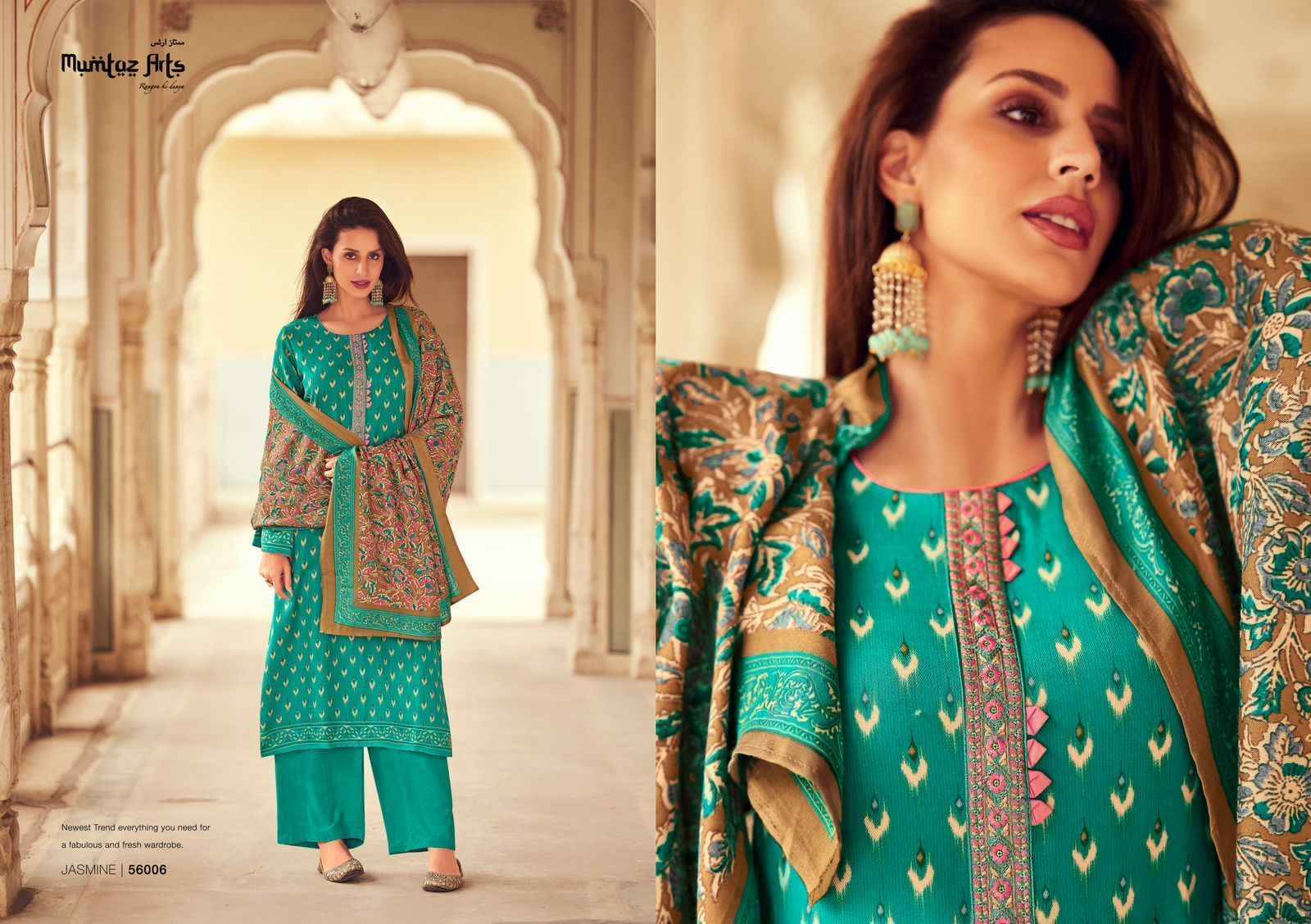 Mumtaz Arts Jasmine Pashmina Dress Material Latest Catalog Online Shopping