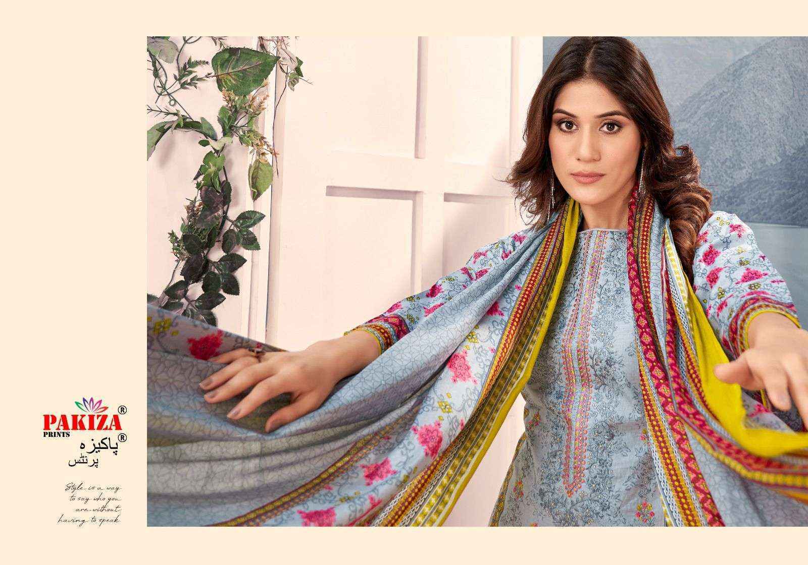 Pakiza Prints Bin Saeed Vol 24 Lawn Cotton Dress Material 10 pcs Catalogue