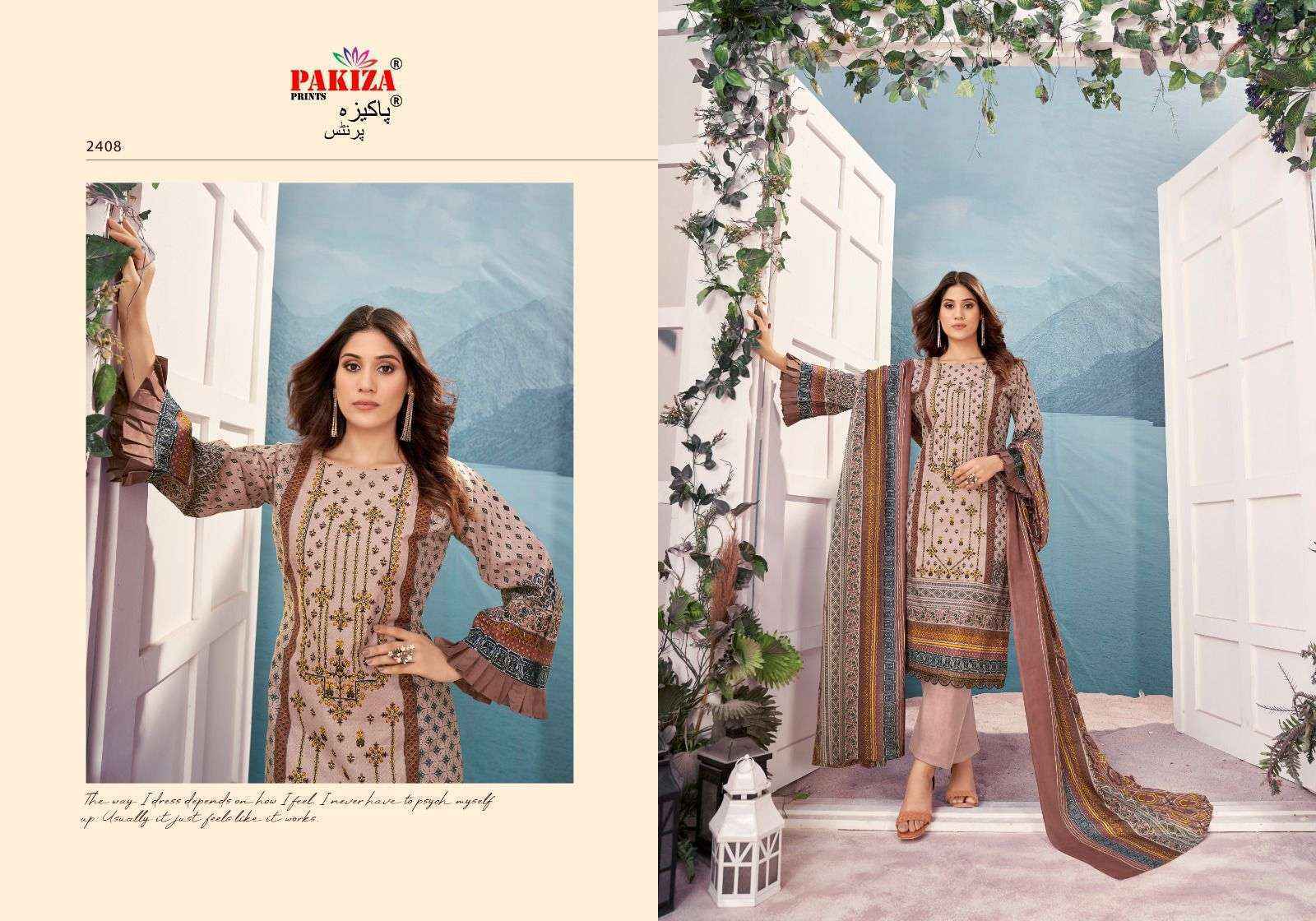 Pakiza Prints Bin Saeed Vol 24 Lawn Cotton Dress Material 10 pcs Catalogue