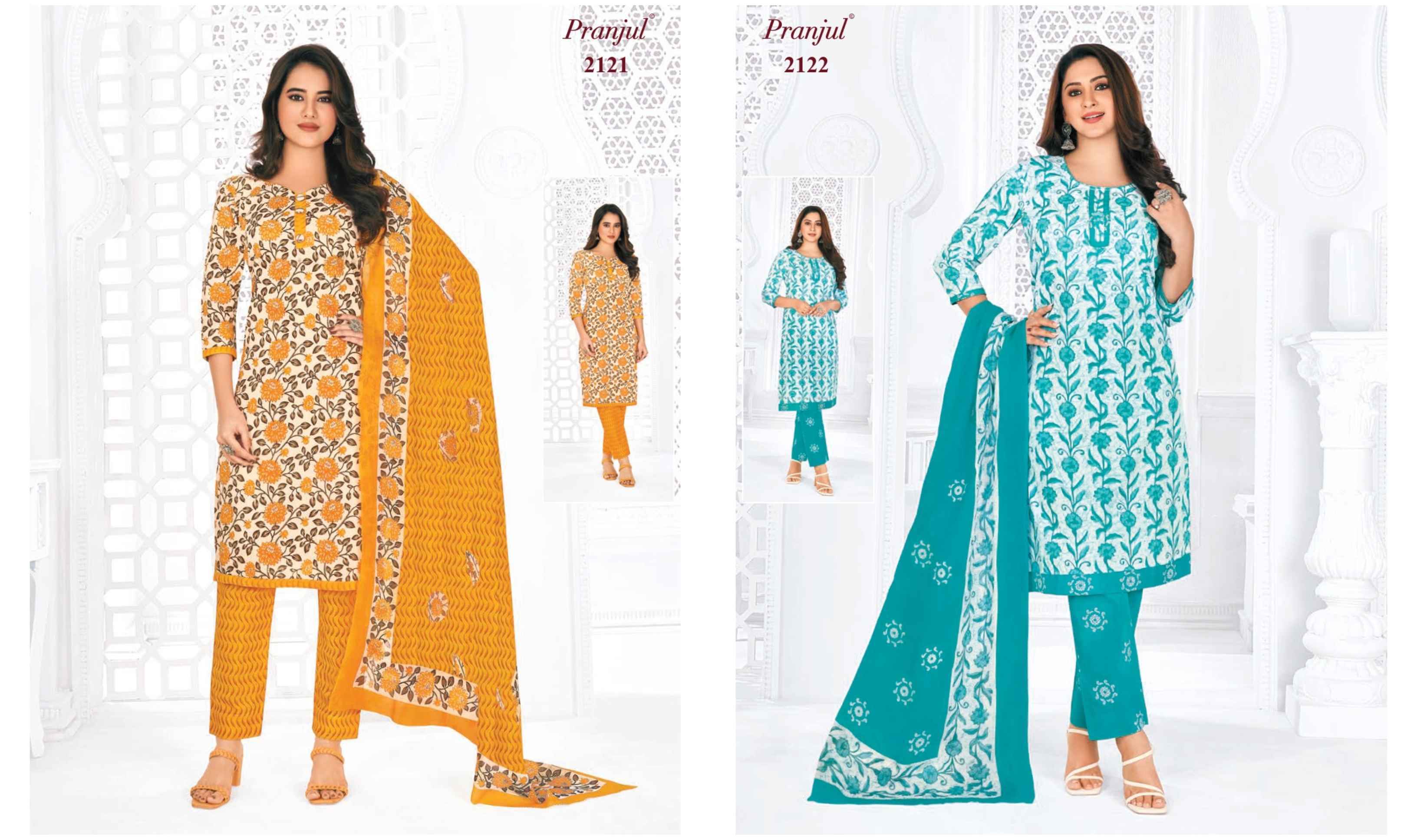 Pranjul Priyanka Vol 21 Cotton Dress Material 36 pcs Catalogue