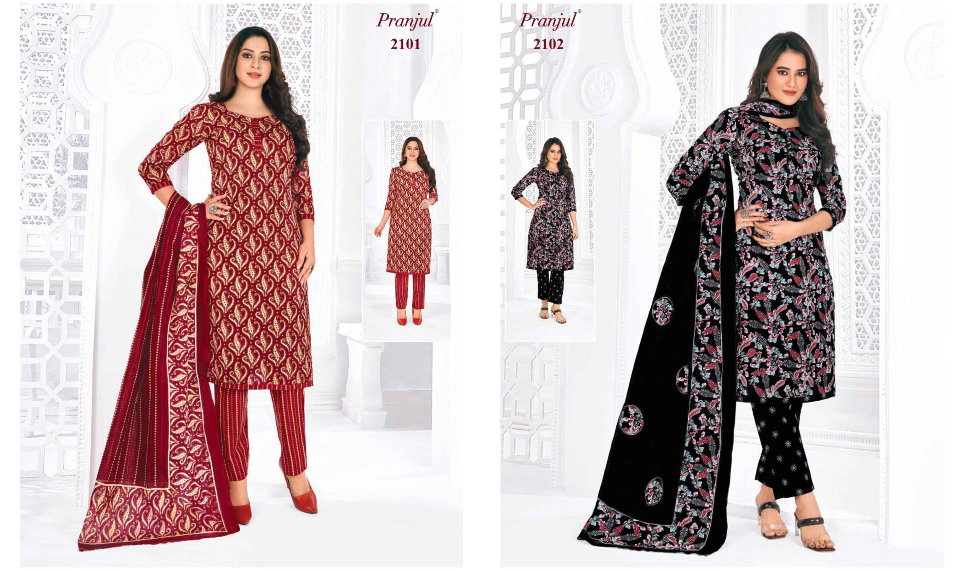 Pranjul Priyanka Vol 21 Cotton Dress Material 36 pcs Catalogue