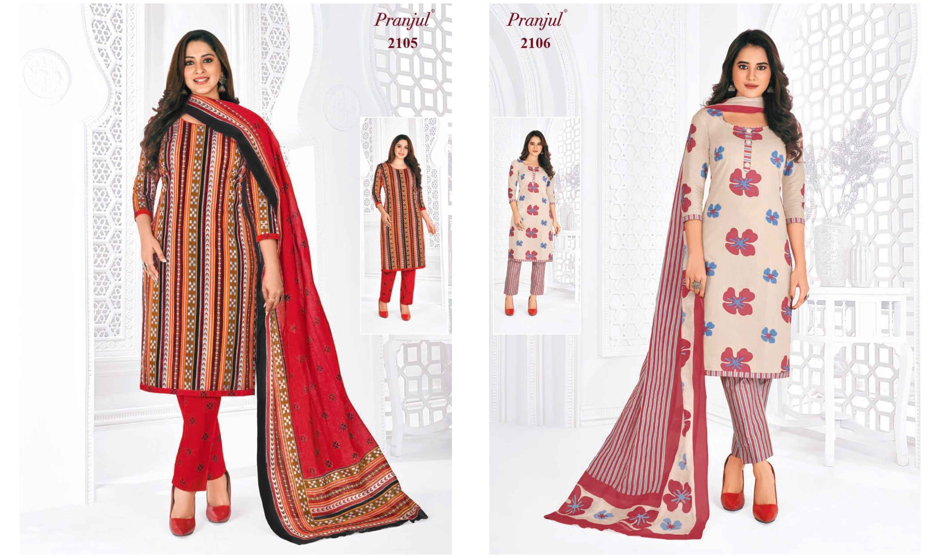 Pranjul Priyanka Vol 21 Cotton Dress Material 36 pcs Catalogue